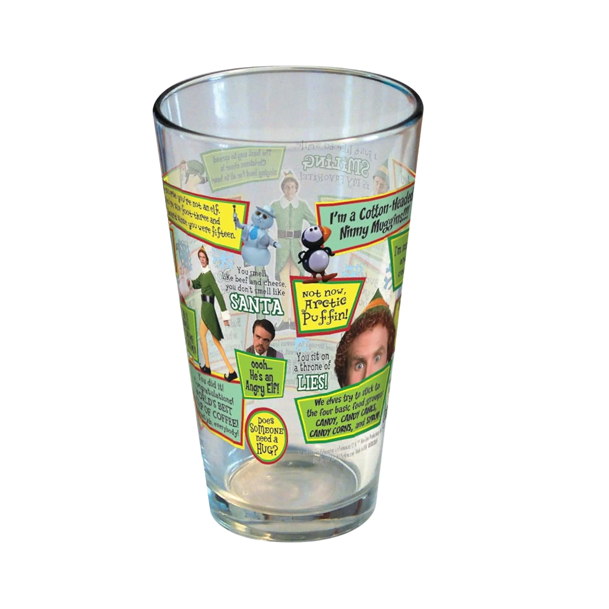Elf The Movie Classic Quotes 16oz Pint Glass - Image 2
