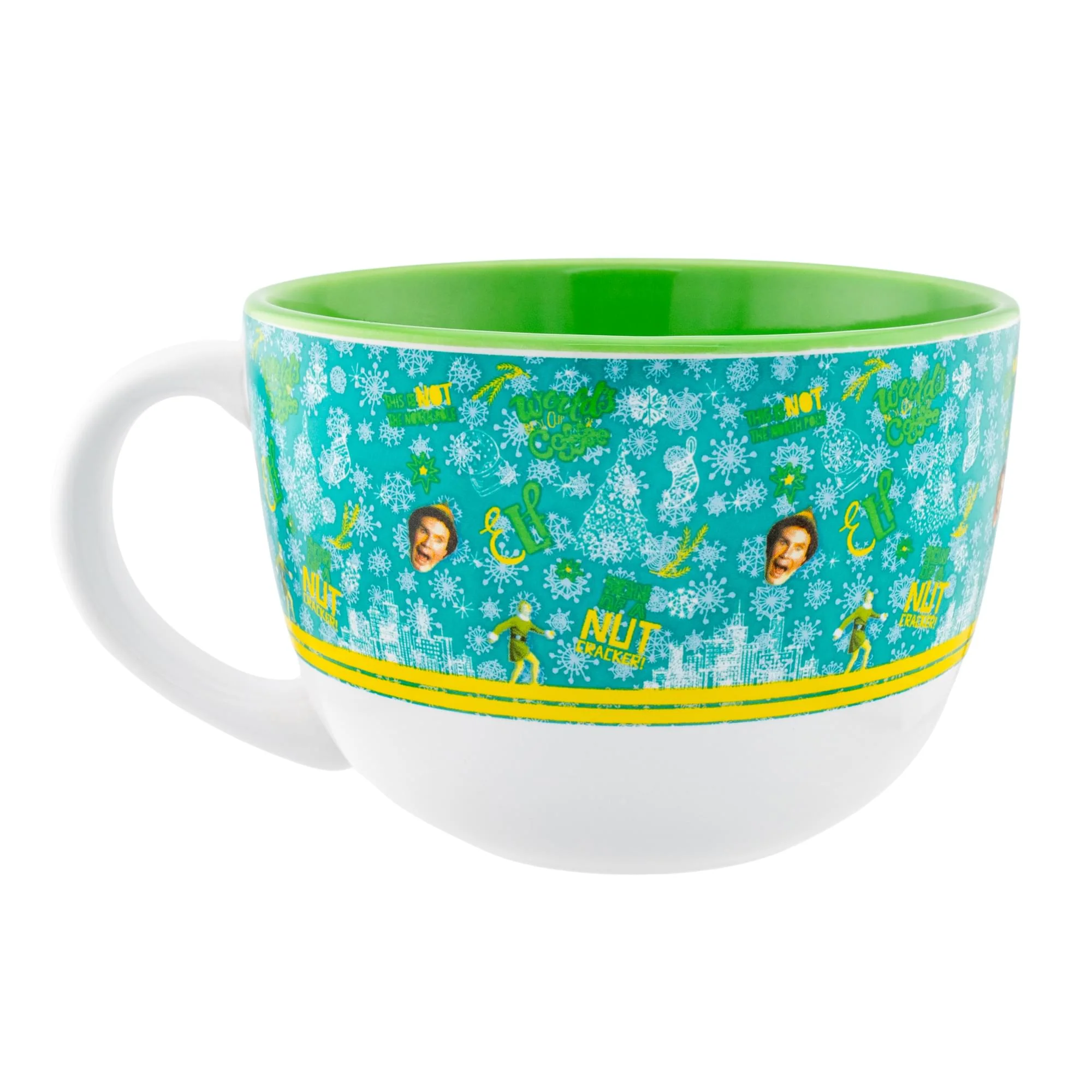 Elf Tossed Pattern Ceramic Soup Mug | Holds 20 Ounces - Image 3