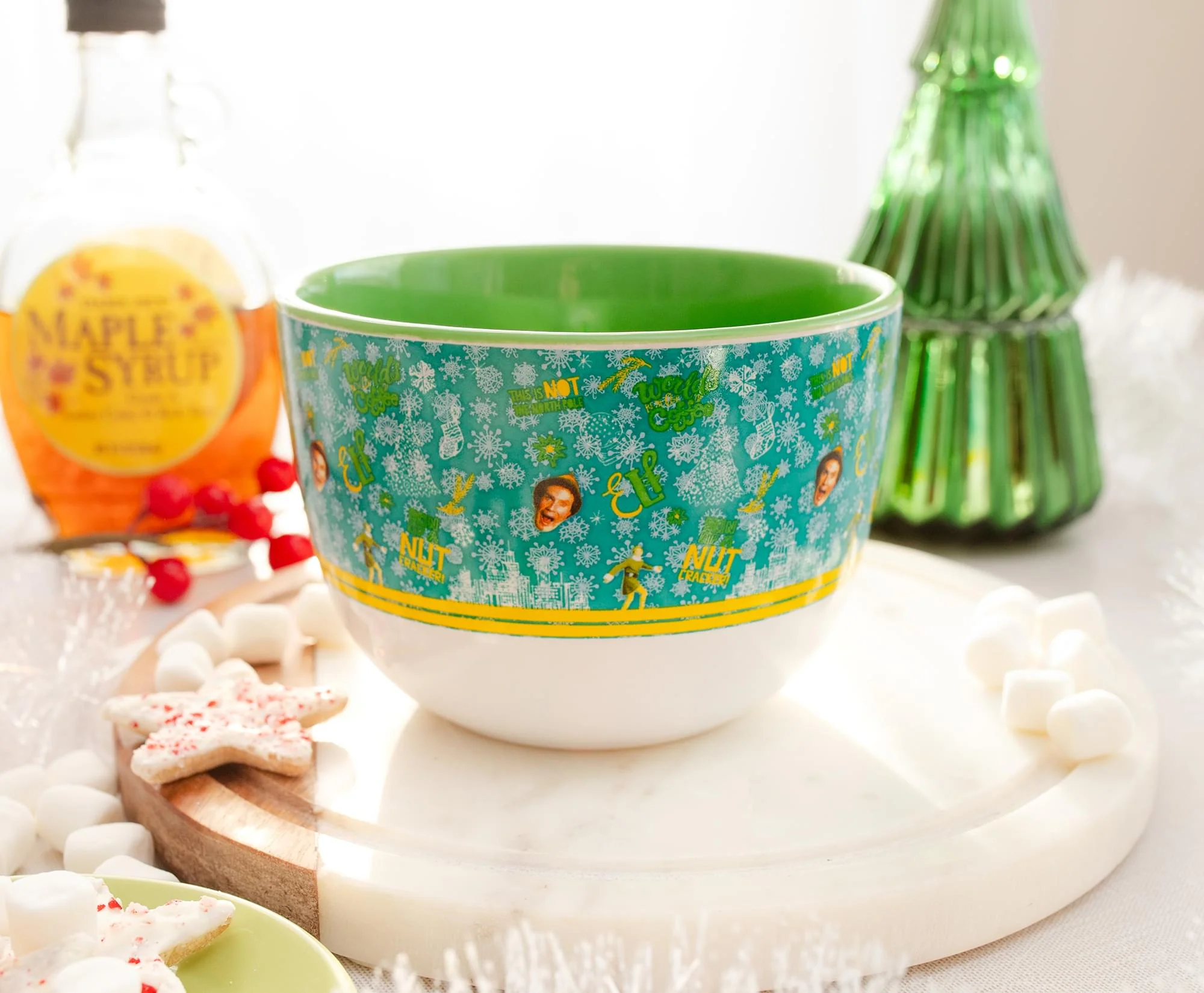 Elf Tossed Pattern Ceramic Soup Mug | Holds 20 Ounces - Image 5