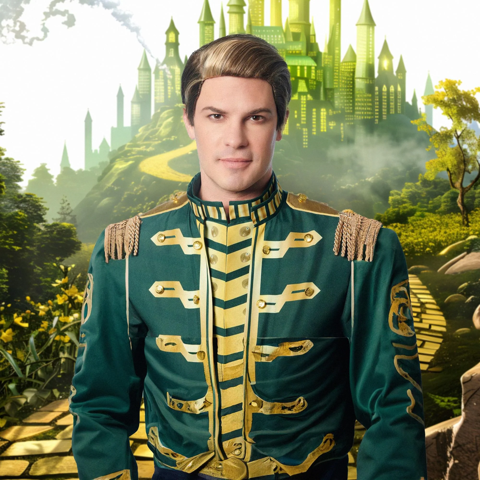 Emerald Captain Brown With Highlights Adult Costume Wig - Image 3