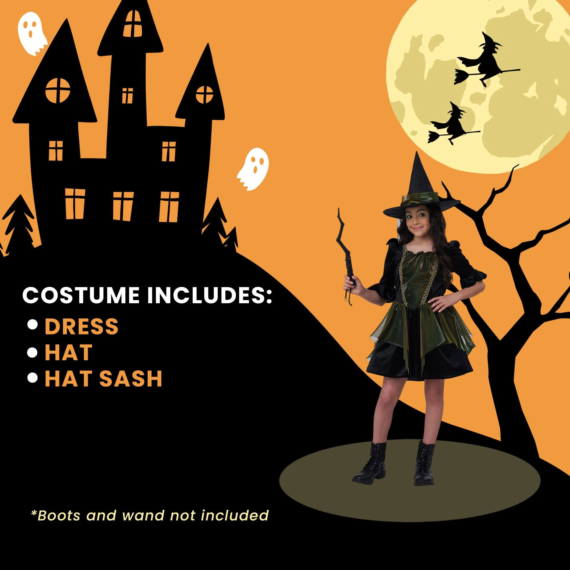 Emerald City Witch Child Costume - Image 32