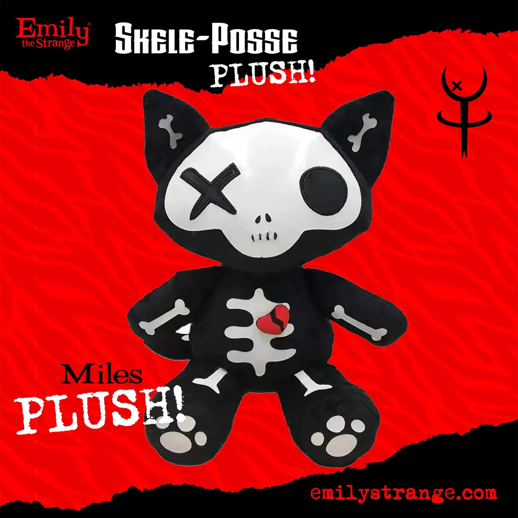 Emily the Strange 8 Inch Skele-Posse Plush | Miles - Image 4