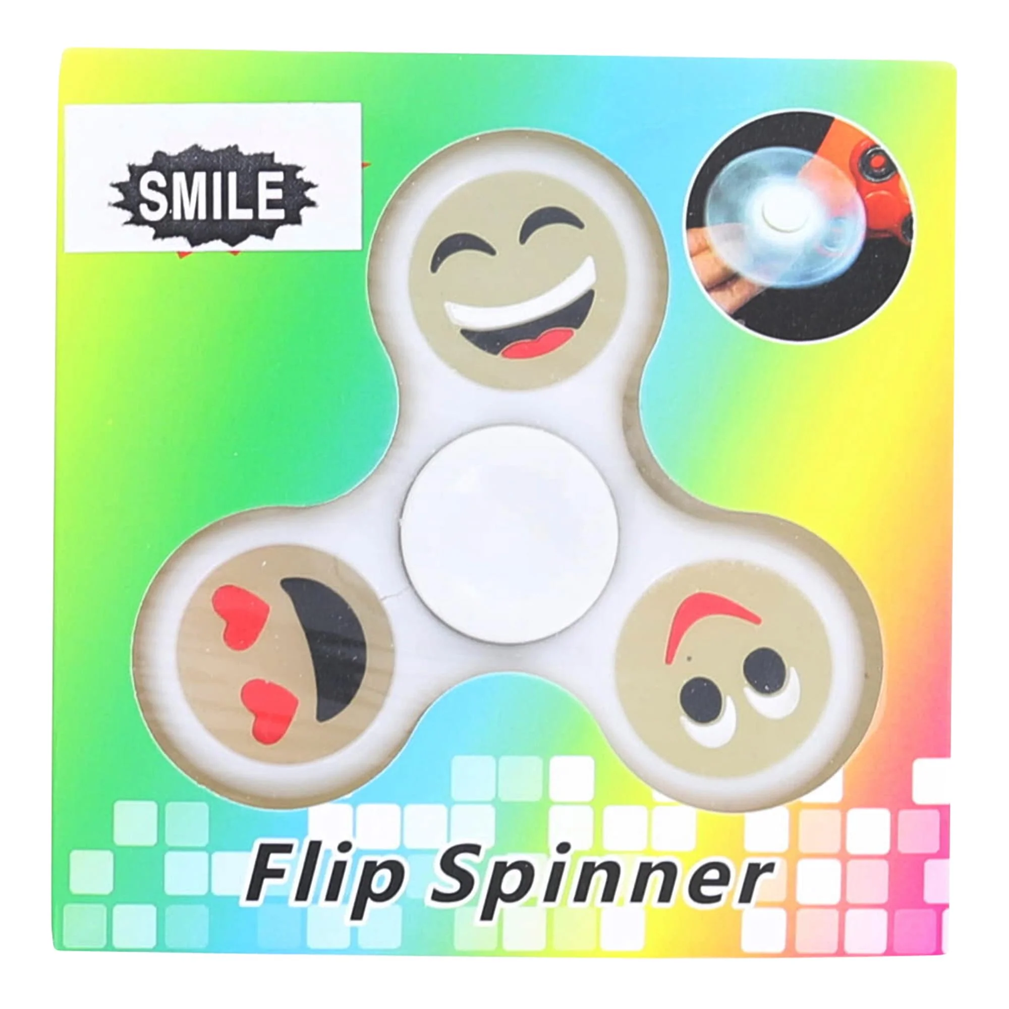 Emoji Smile Fidget Spinner | White - Image 2