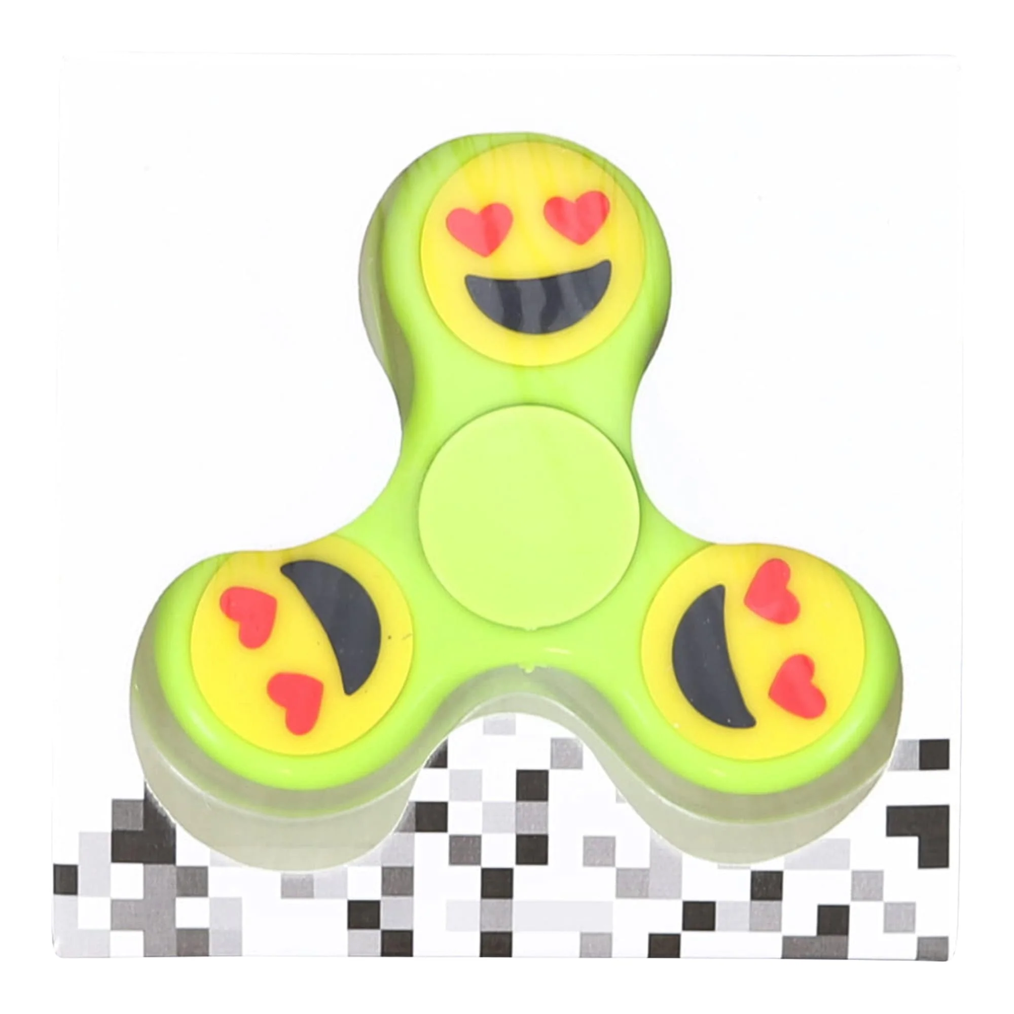 Emoji Solid Color Fidget Spinner | Green with Love Eyes - Image 3