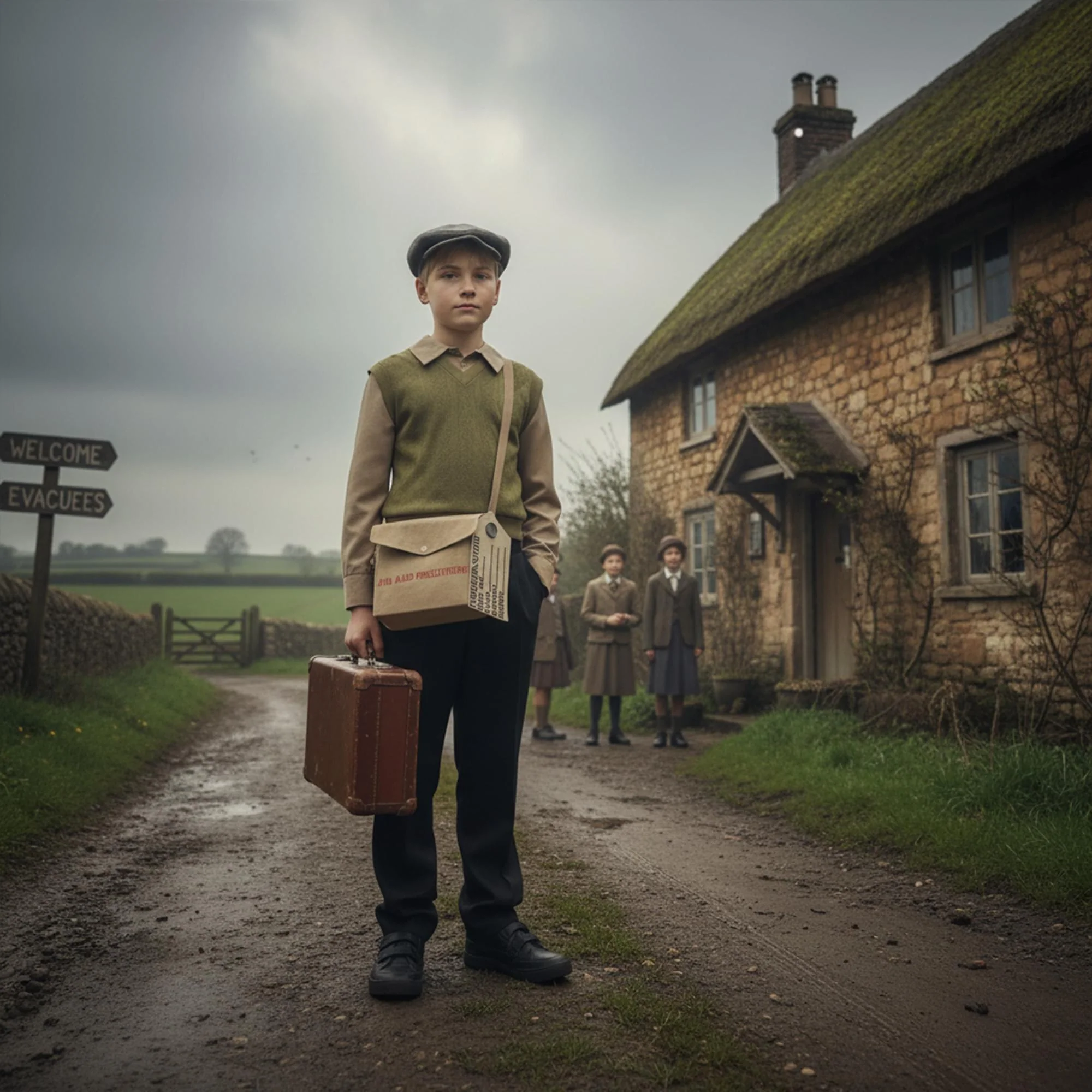Evacuee Boy Child Costume - Image 20