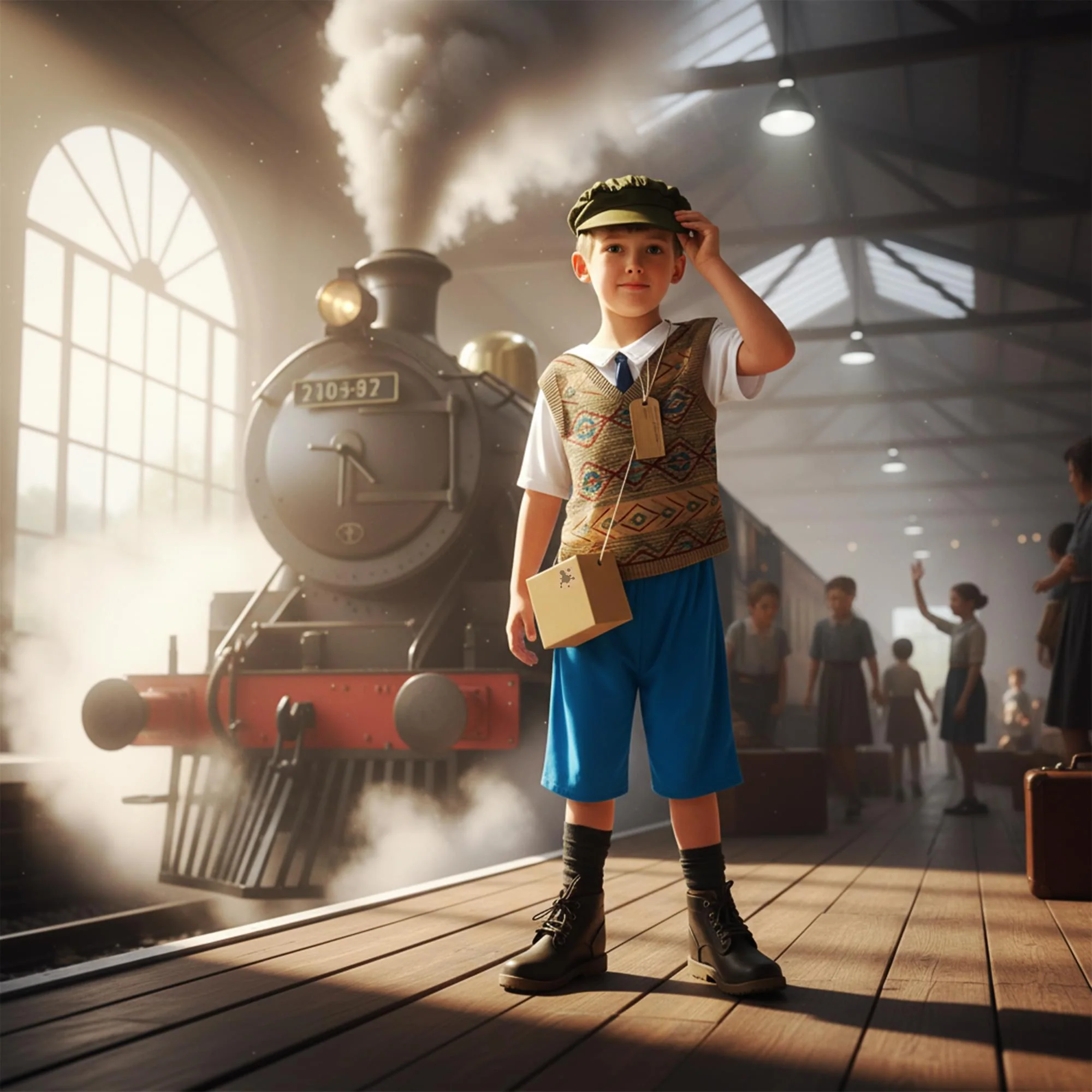 Evacuee Boy Child Costume - Image 12