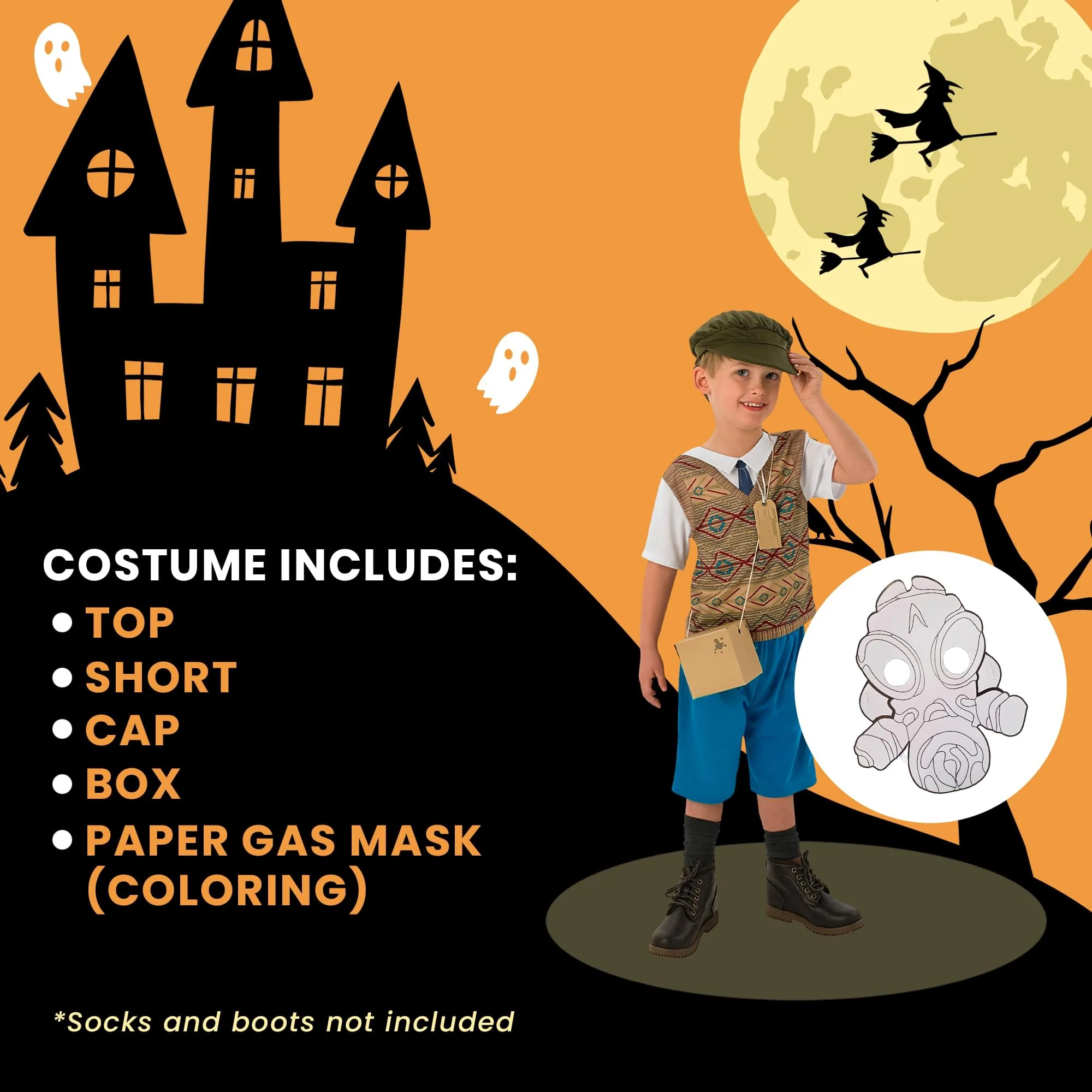 Evacuee Boy Child Costume - Image 13