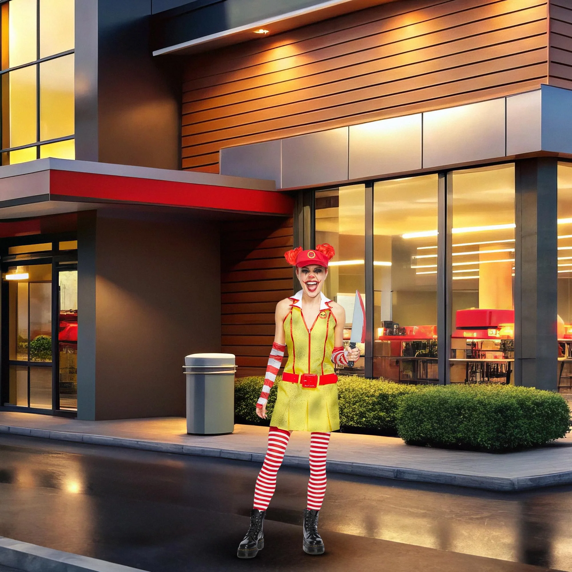 Evil Fast Food Clown Adult - Image 3