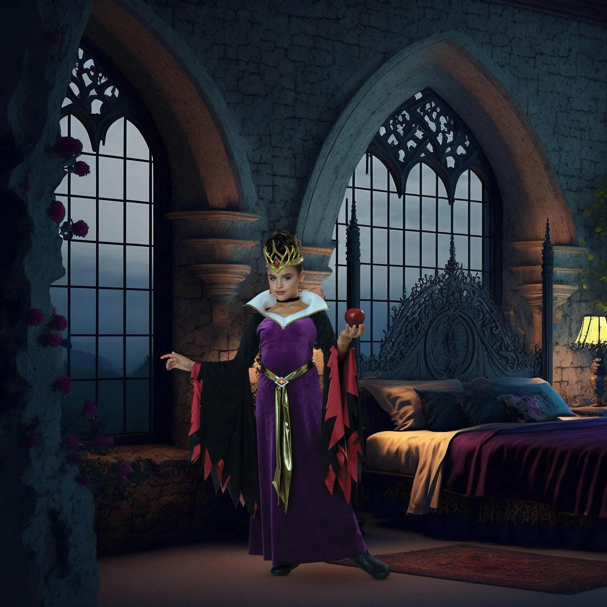 Evil Queen Cosplay Dress Child Costume - Image 28