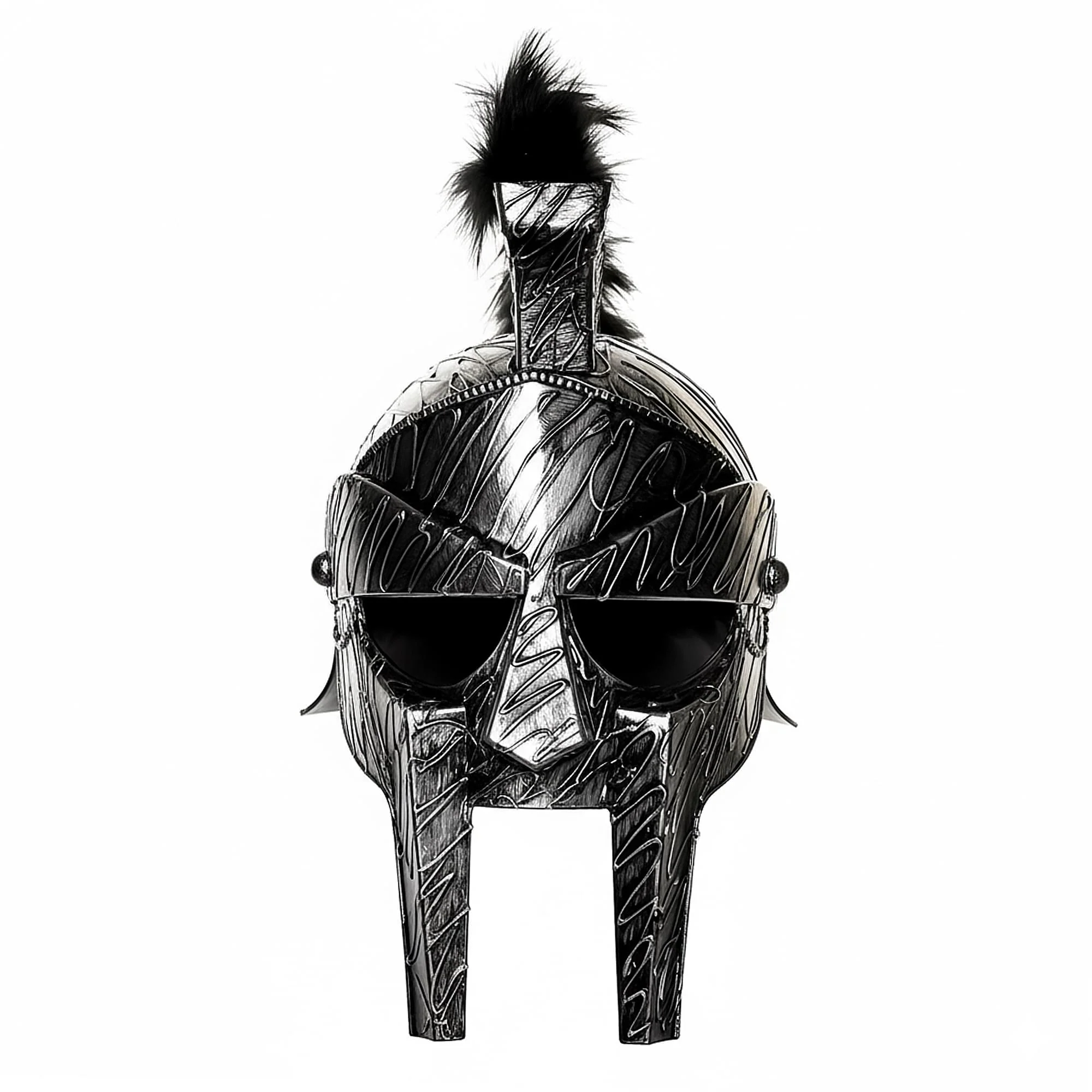 Evil Roman Gladiator Helmet Adult Costume Accessory - Image 3