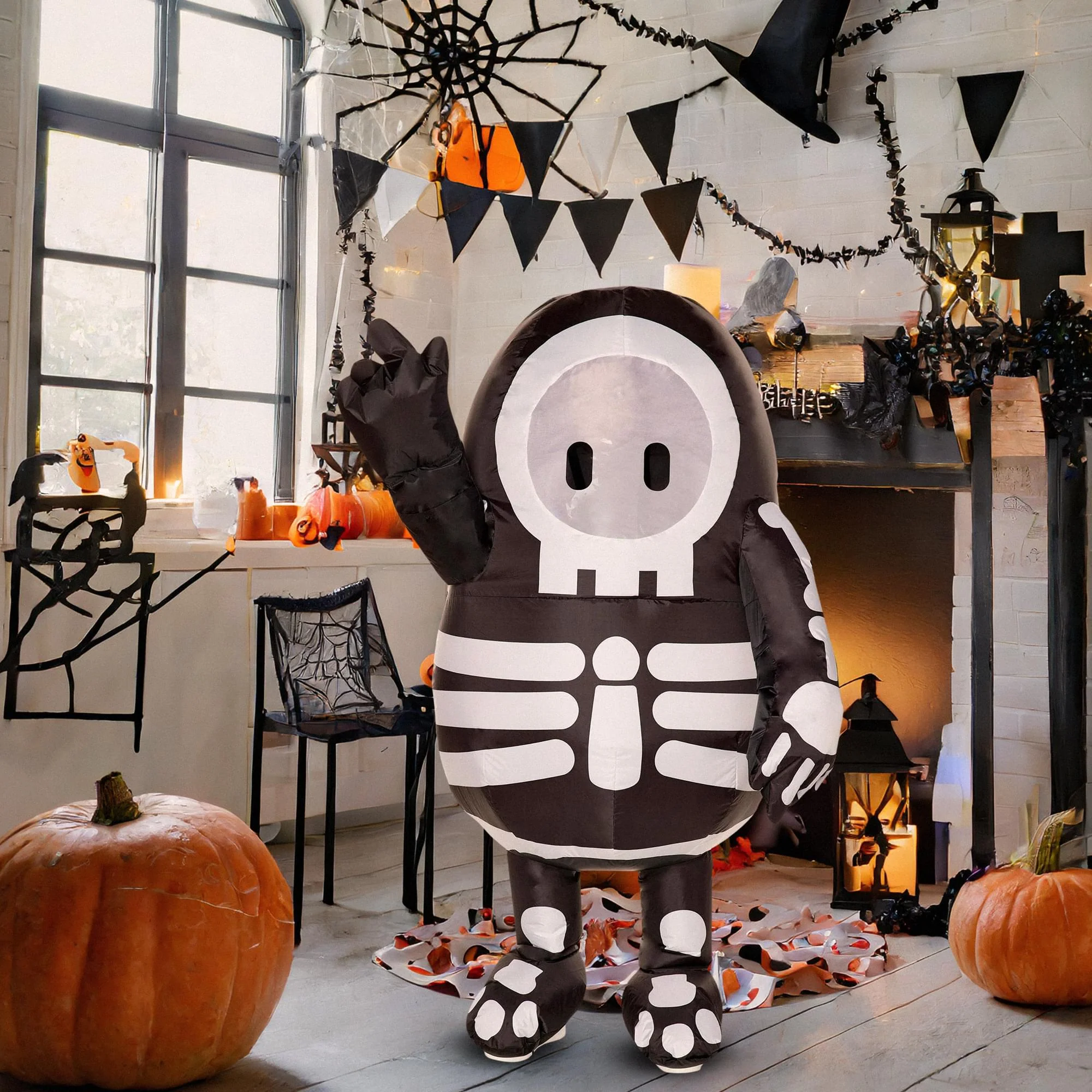 Fall Guys Skelly Inflatable Child Costumes | One Size Fits Up To 14 - Image 2