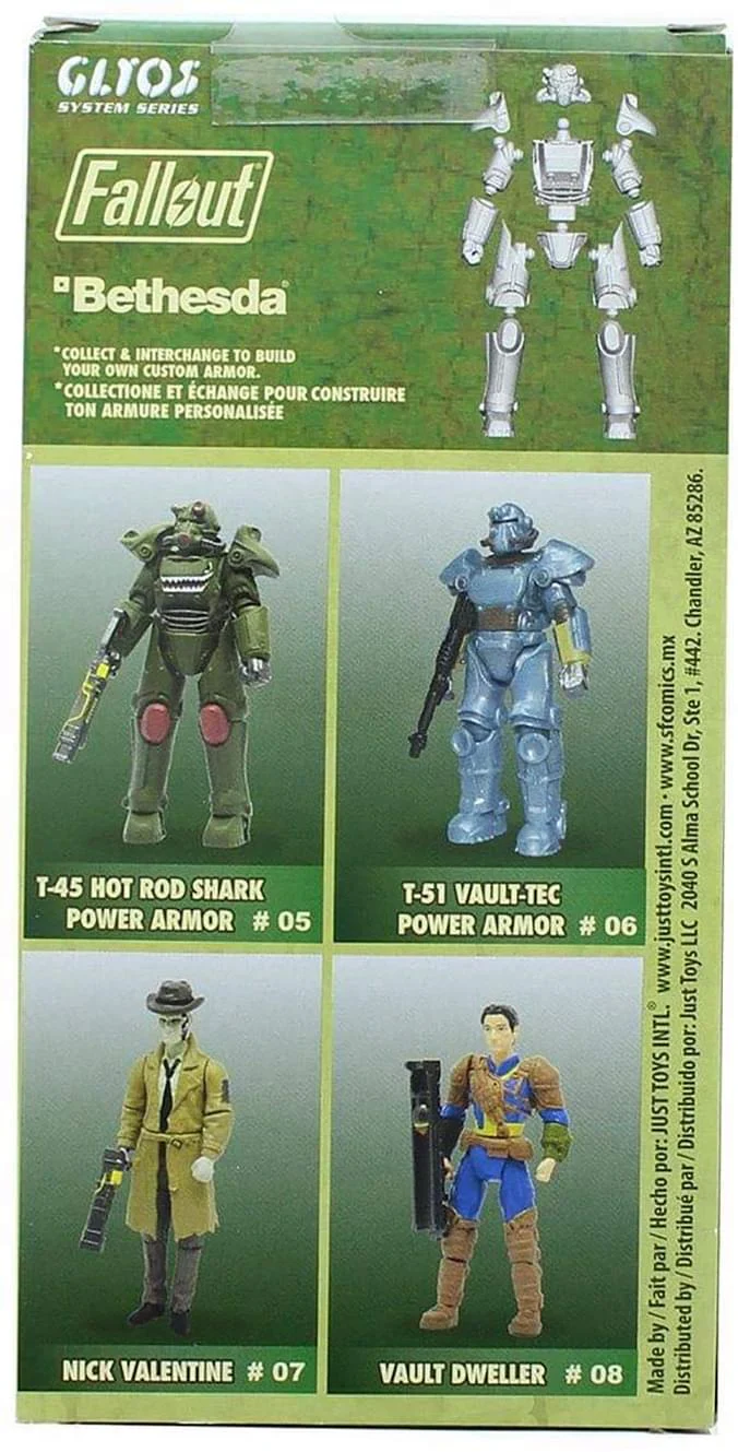 Fallout 4-Inch Mega Murge Action Figure Series 2 - T-45 Hot Road Shark Power Armor - Image 2