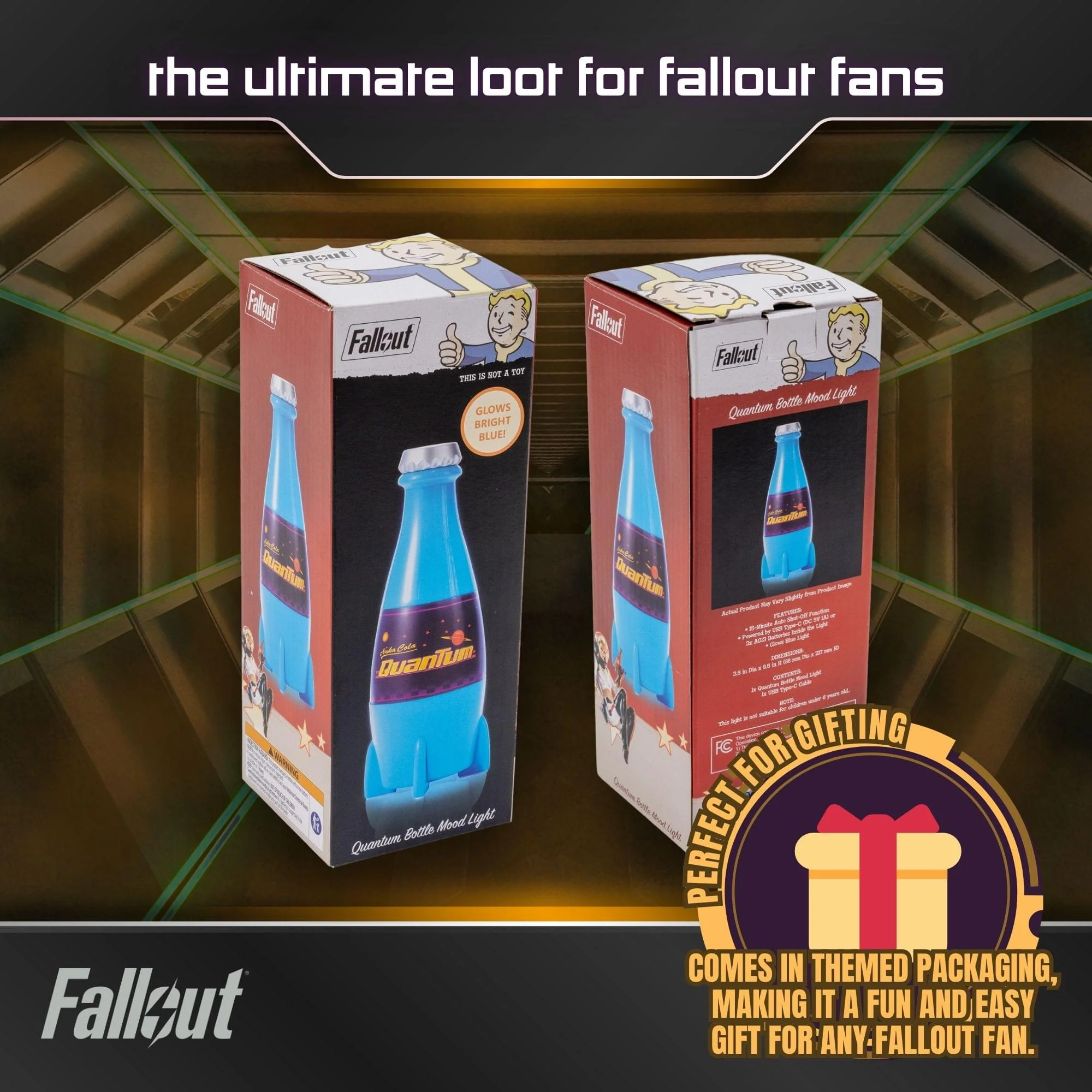 Fallout Nuka-Cola Quantum Bottle 9-Inch Mood Light - Image 8