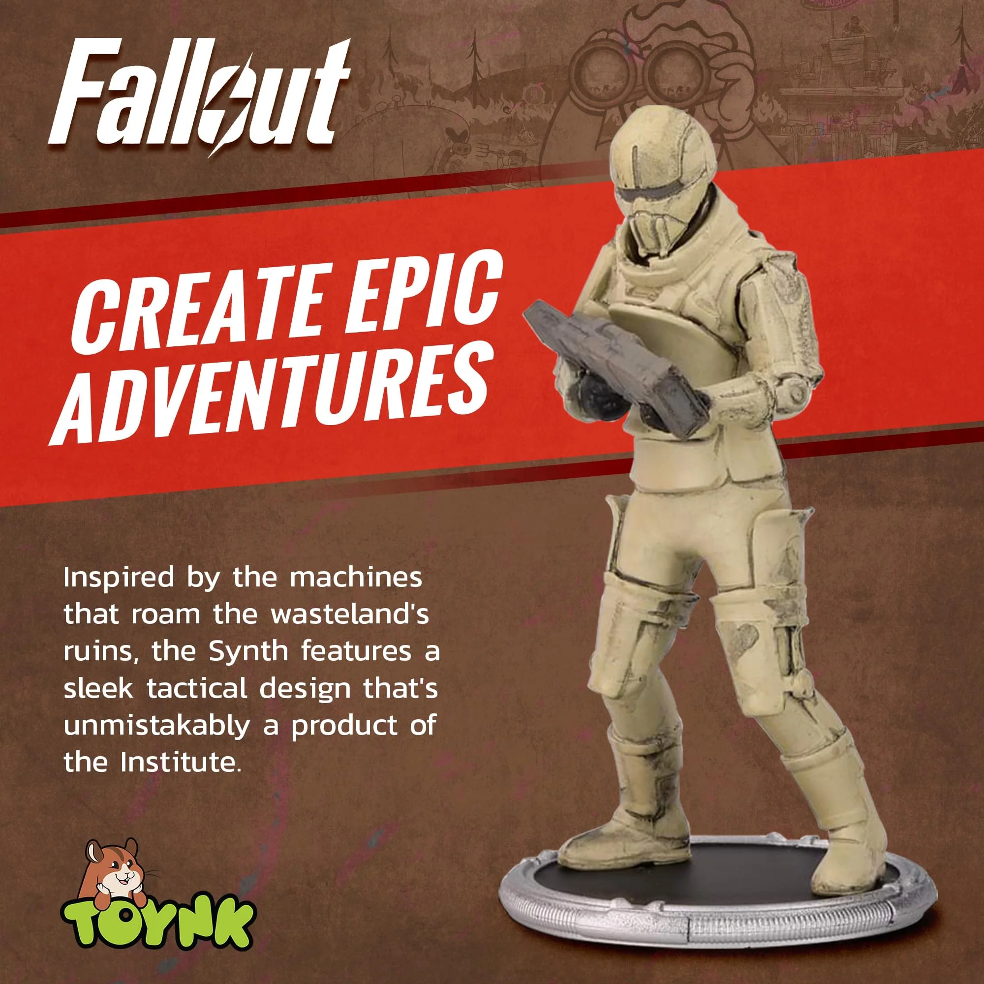 Fallout Nukatron and Synth Mini Figure Set (Build-a-Figure Deathclaw) - Image 5