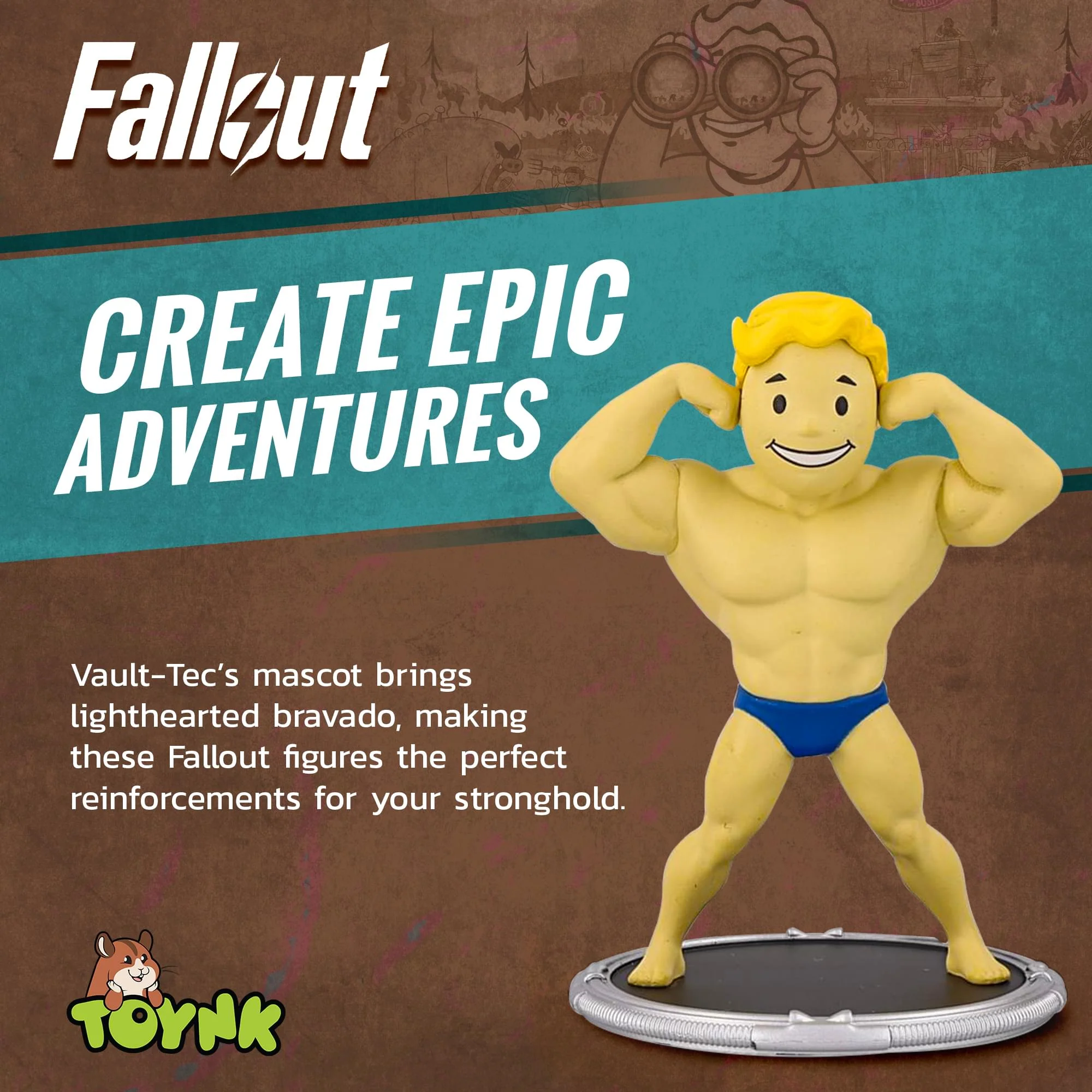Fallout Raider and Vault Boy (Strong) Mini Figure Set (Build-a-Figure Deathclaw) - Image 5