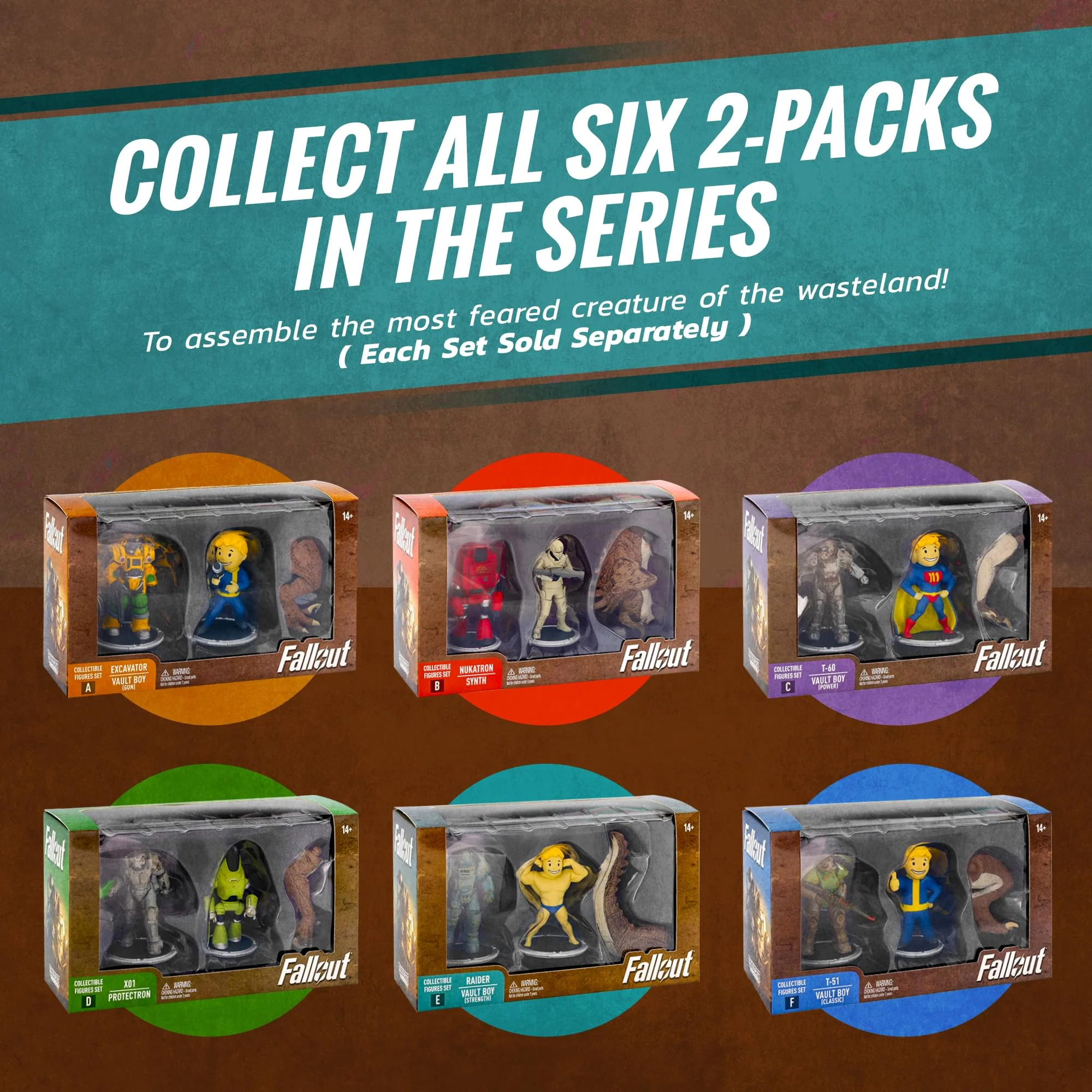 Fallout Raider and Vault Boy (Strong) Mini Figure Set (Build-a-Figure Deathclaw) - Image 8