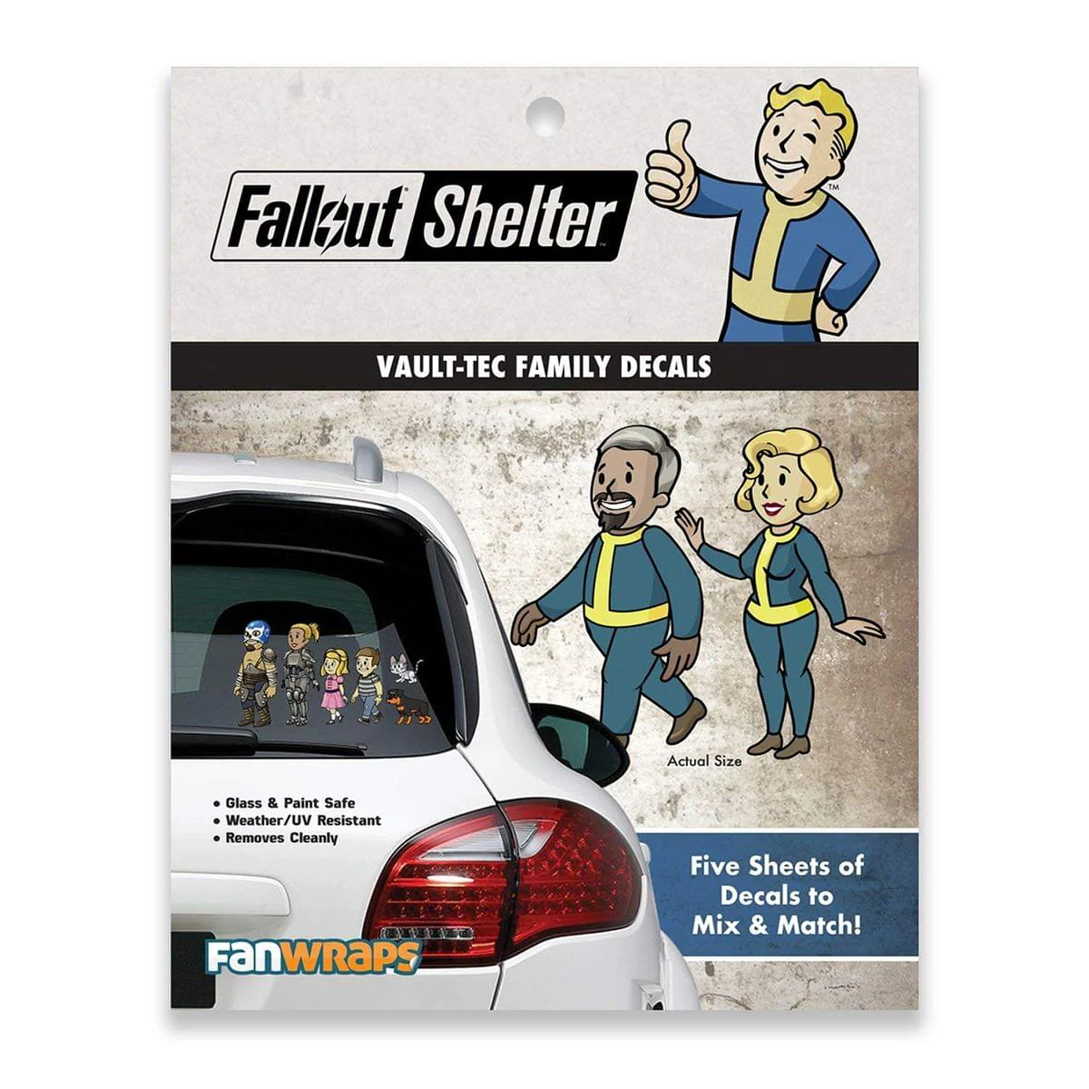Fallout Shelter Vault-Tec Family Decals - 5 Sheets