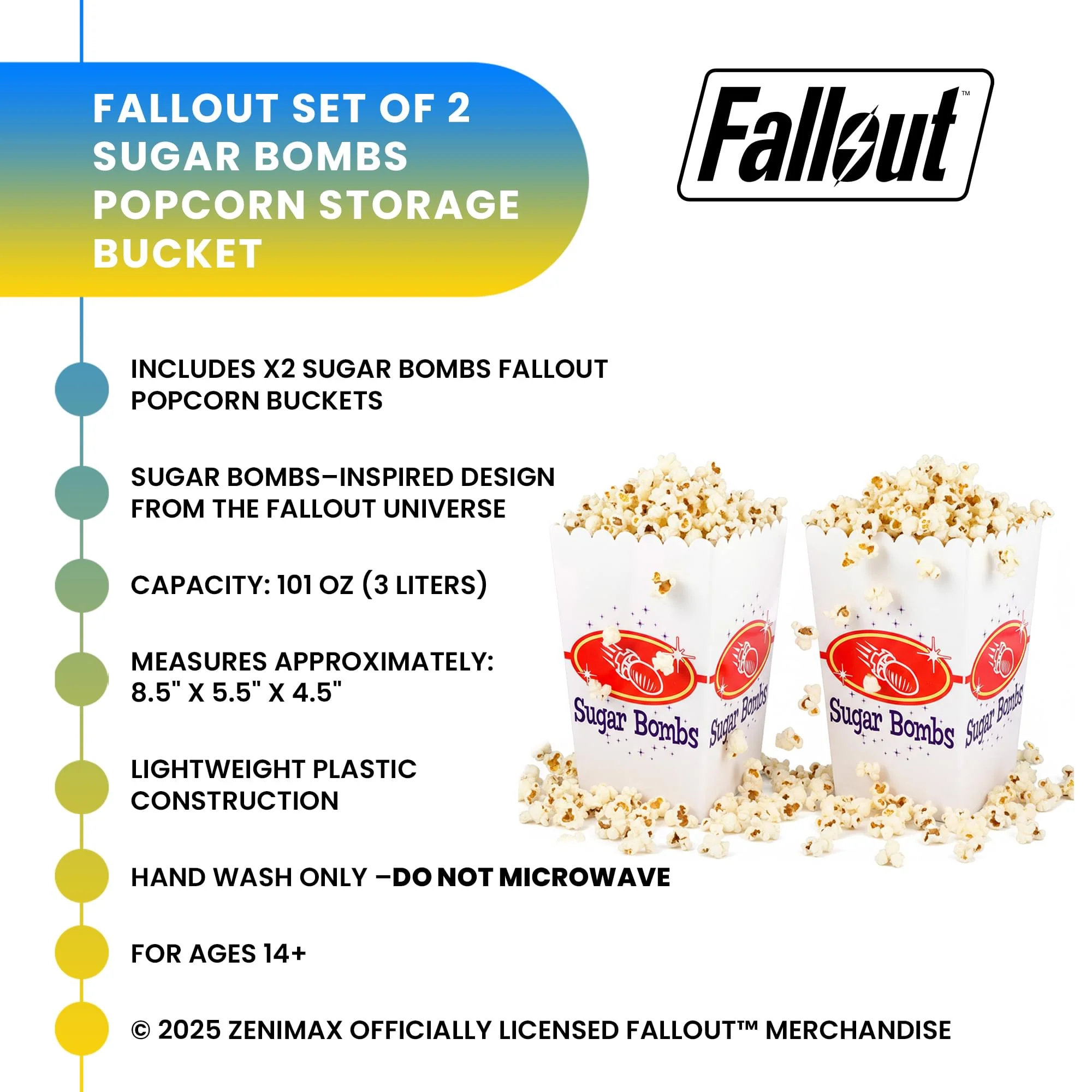 Fallout Sugar Bombs Popcorn Buckets | Set Of 2 - Image 9