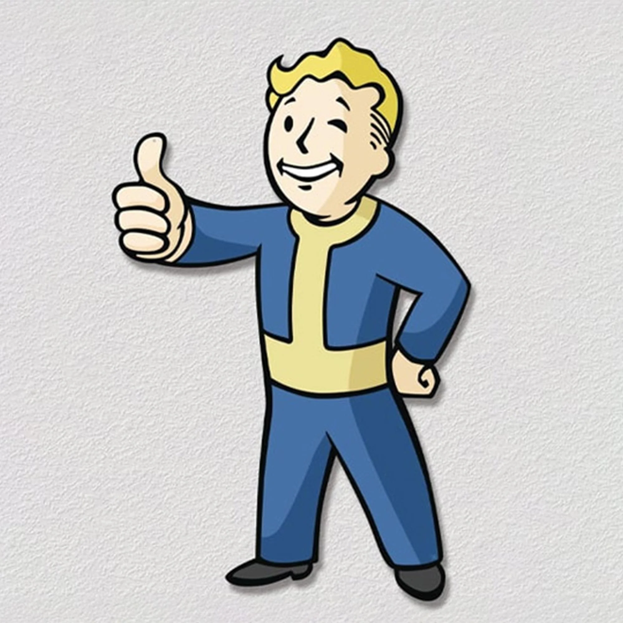 Fallout Vault Boy Thumbs Up 12 x 11 Inch Metal Sign - Image 2