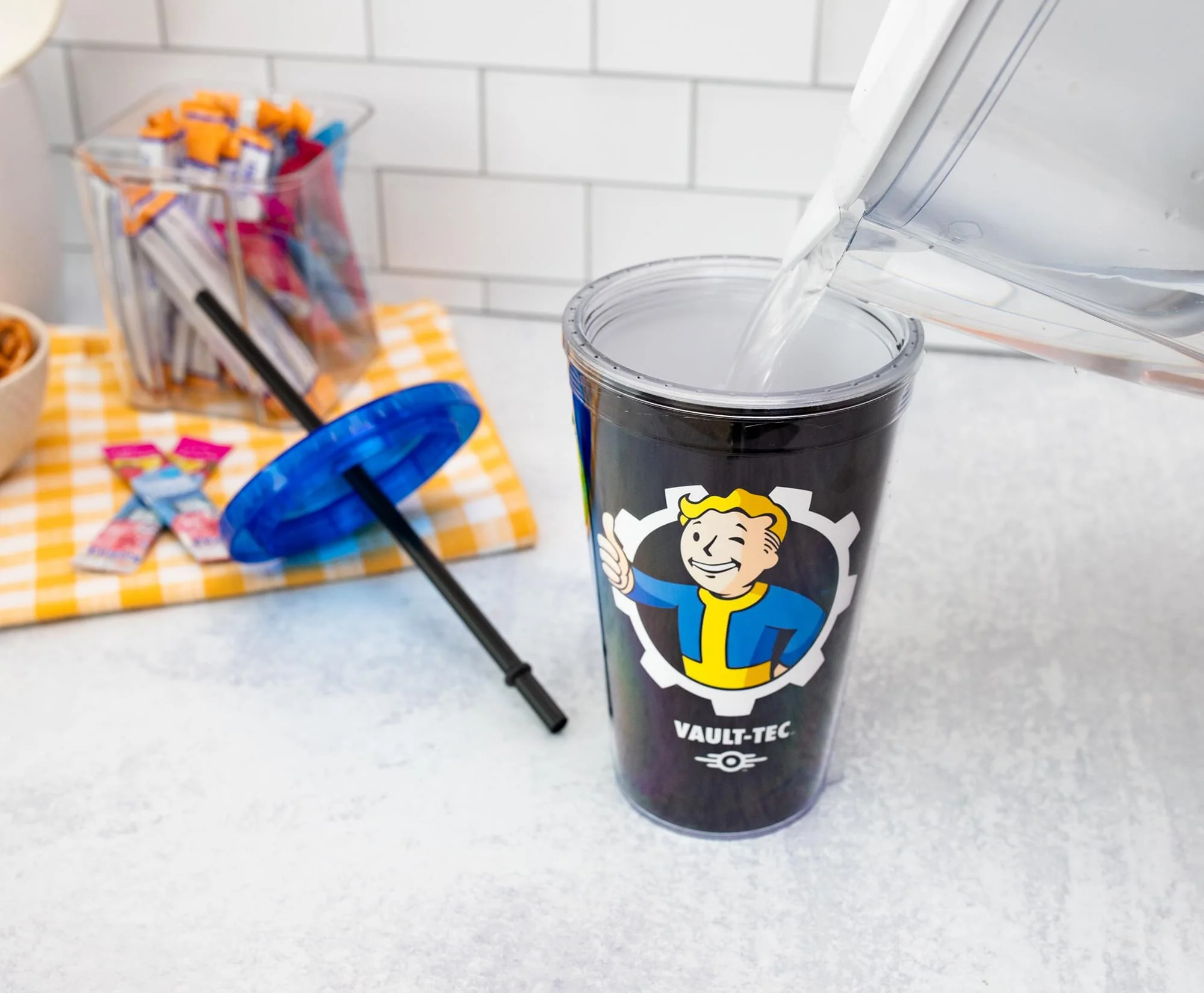 Fallout "Welcome Home" Vault-Tec Carnival Cup With Straw | Holds 18 Ounces - Image 6