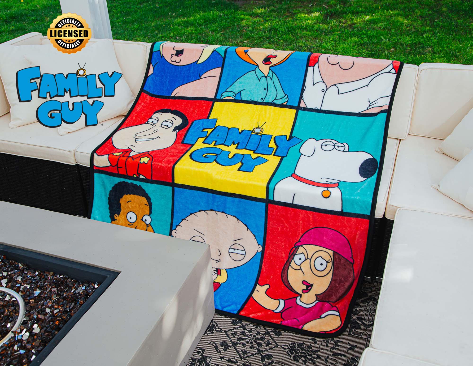 Family Guy Character Grid Raschel Throw Blanket | 45 x 60 Inches - Image 9