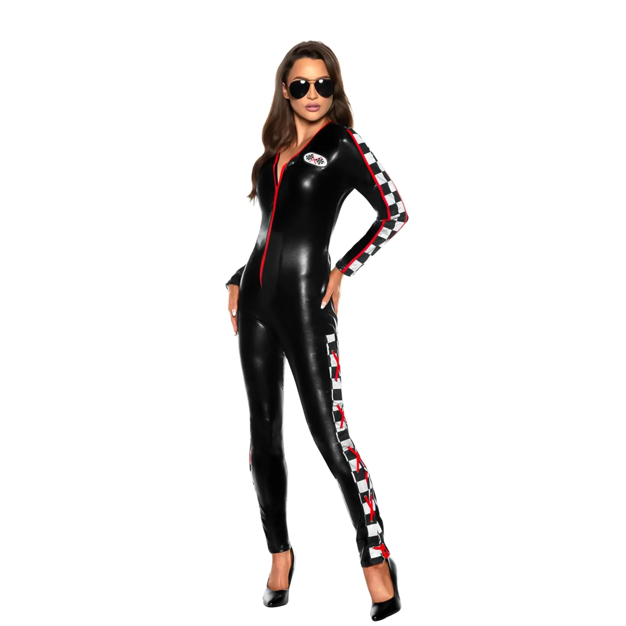 Fast Lane Race Car Driver Adult Women's Costume - Image 8