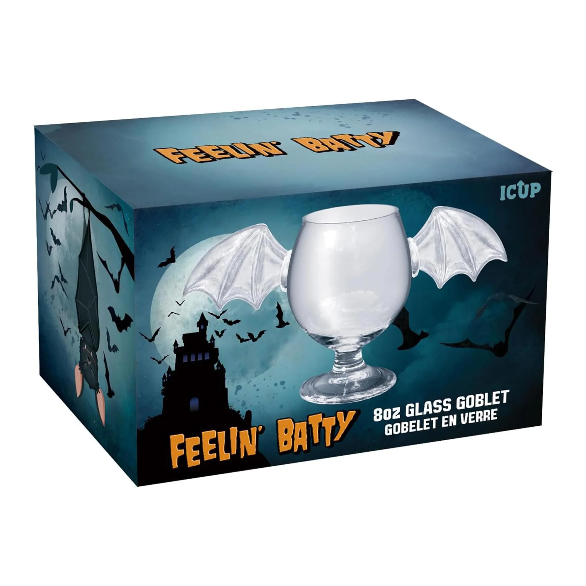 Feelin' Batty 8oz Molded Glass Goblet - Image 2