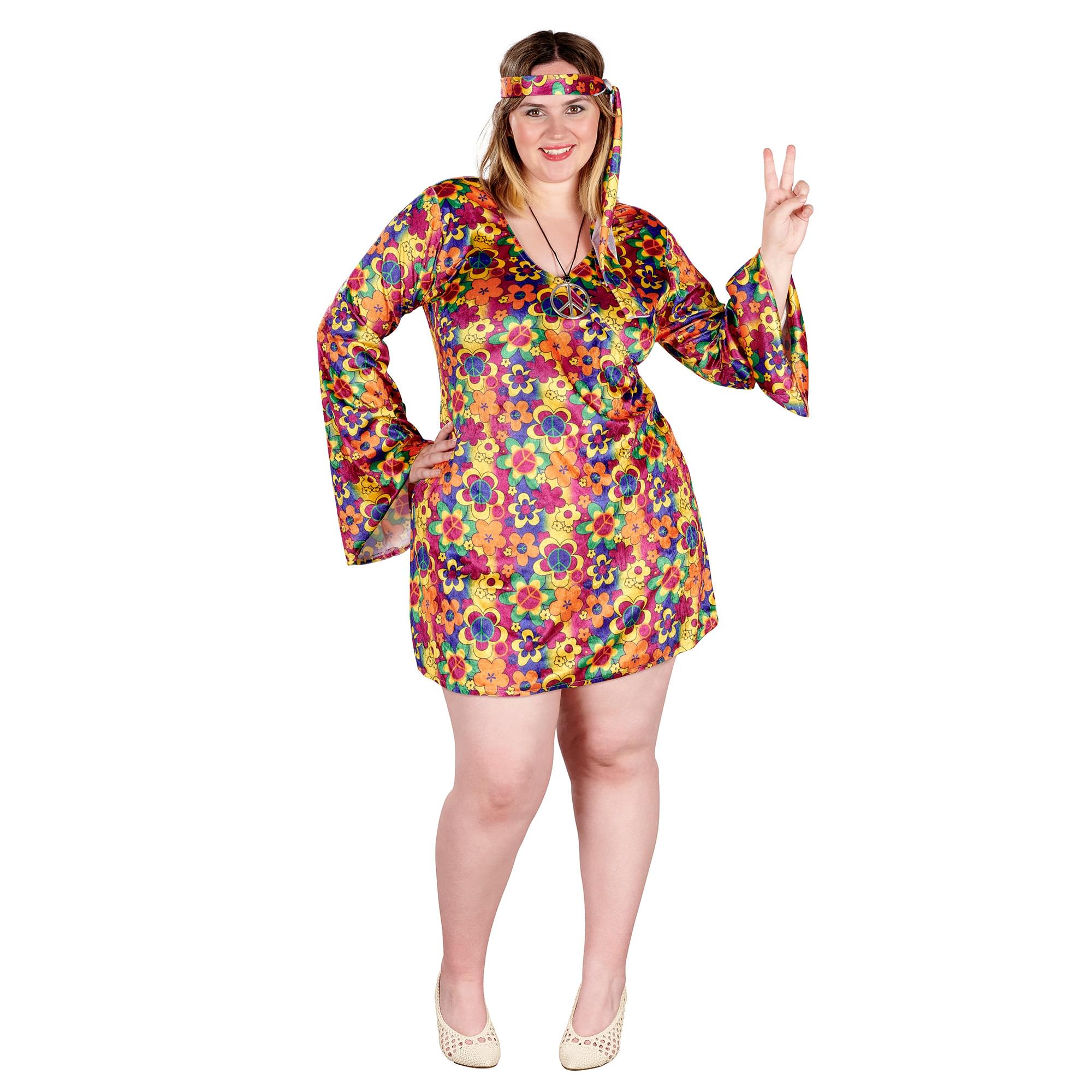 Female Hippy Women's Plus Size Costume - Image 5
