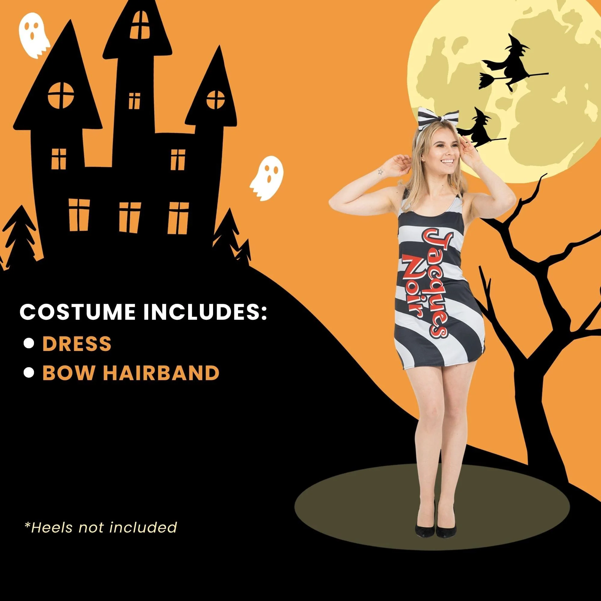 Female Sweet Dress - Jacques Noir Adult Costume - Image 4