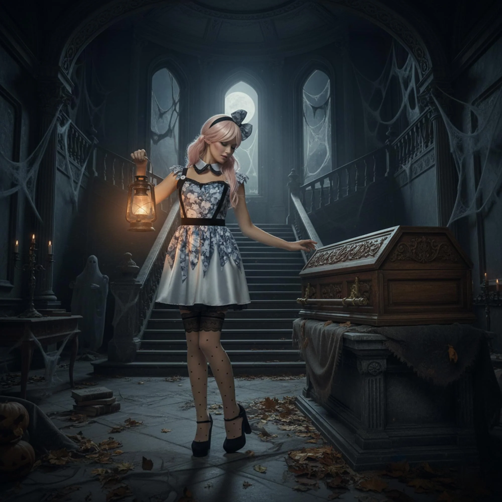 Fever Broken Doll Annie Adult Costume Large - Image 2