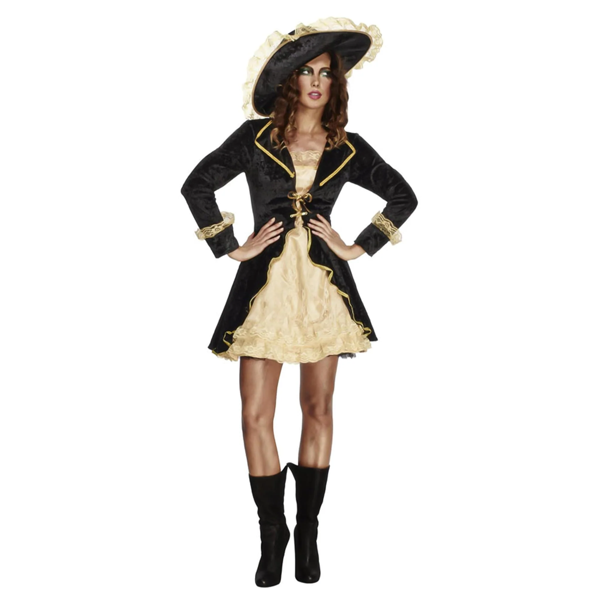 Fever Swashbuckler Black/gold Adult Costume - Image 8
