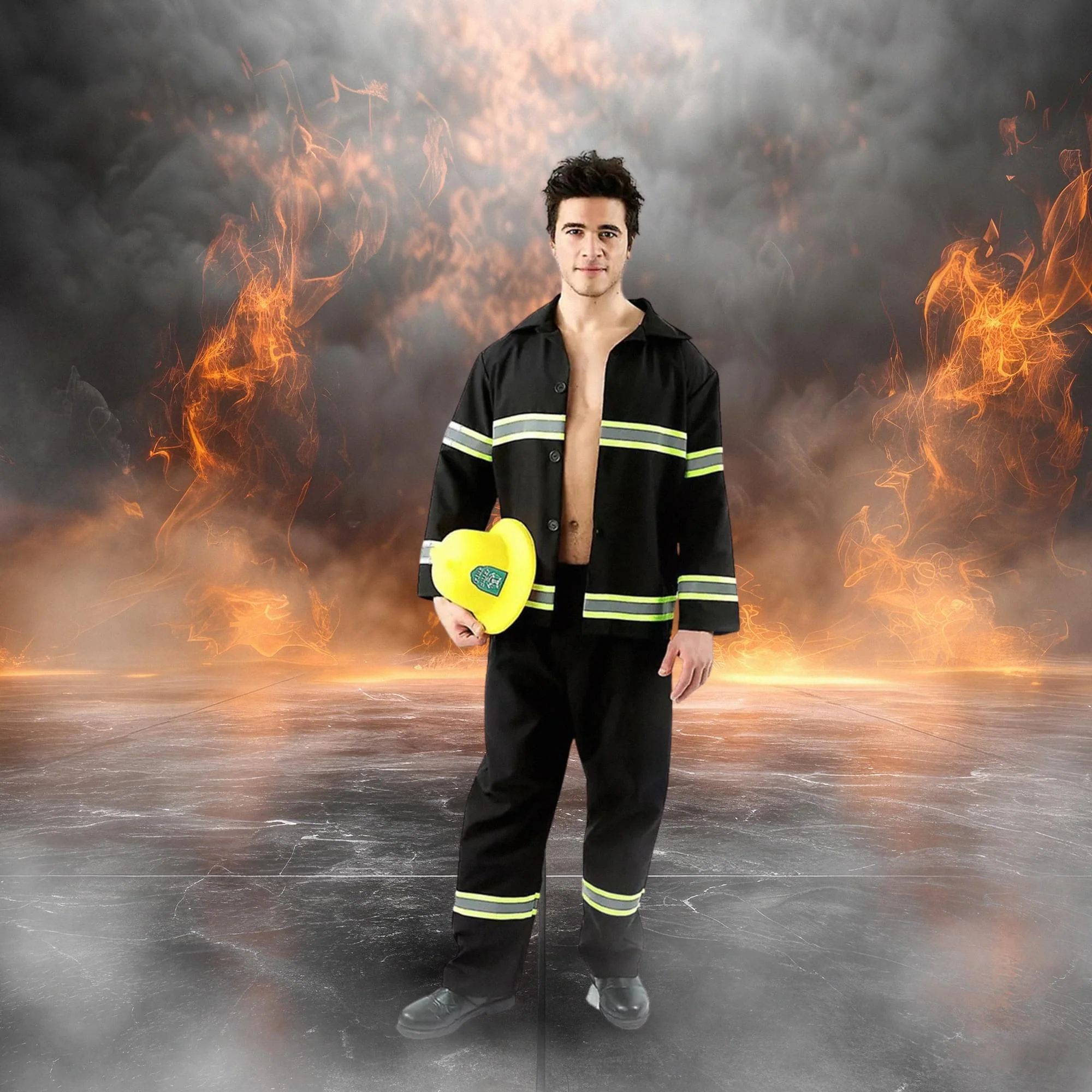 Fireman Adult Costume One Size - Image 5