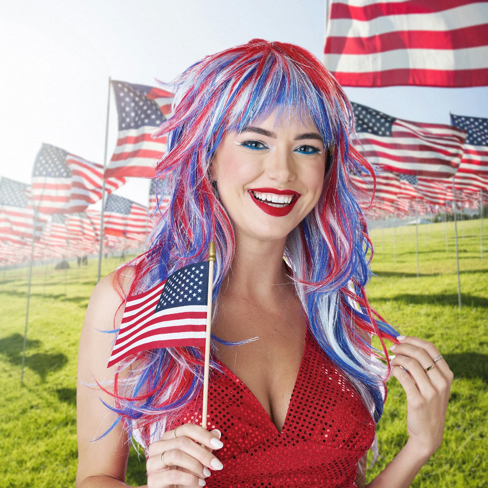 Fireworks Adult Costume Wig | One Size Fits Most - Image 3