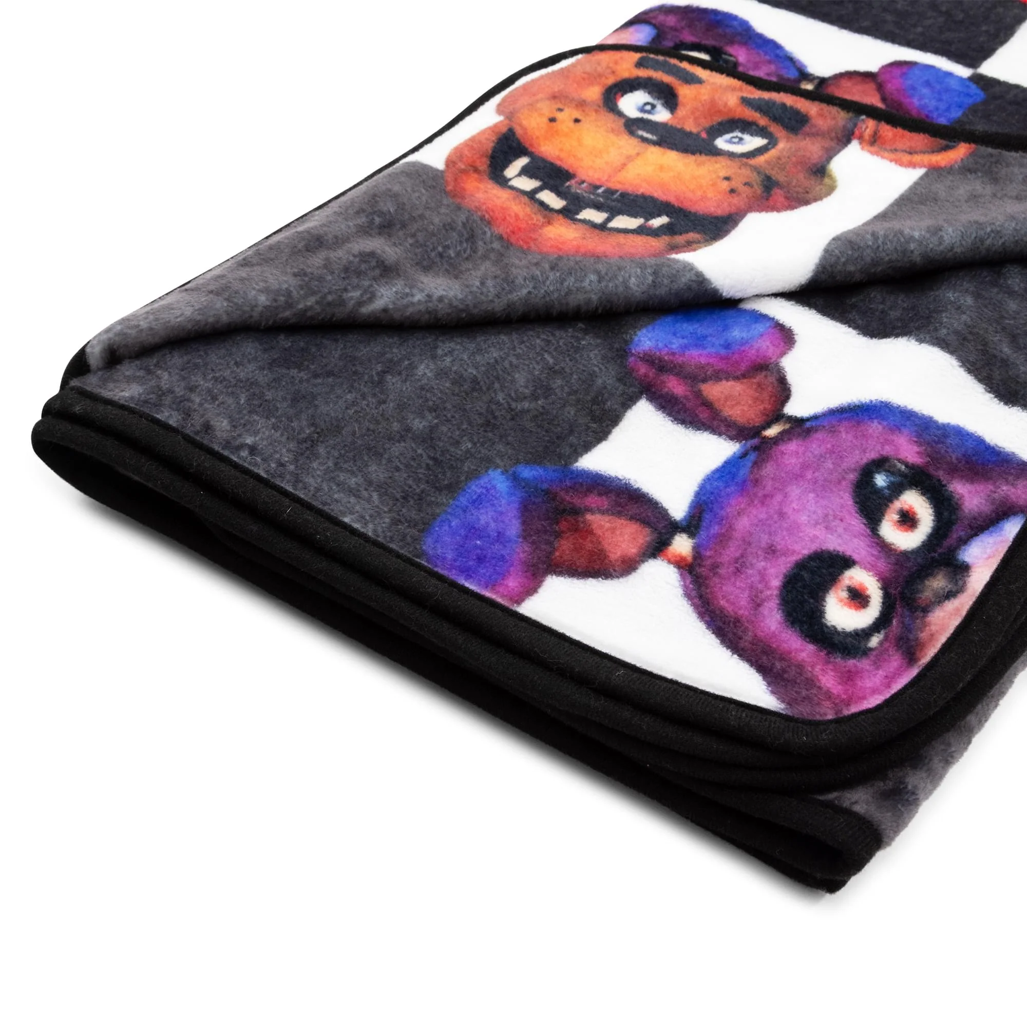 Five Nights At Freddy's Checkerboard Fleece Throw Blanket | 45 x 60 Inches - Image 3
