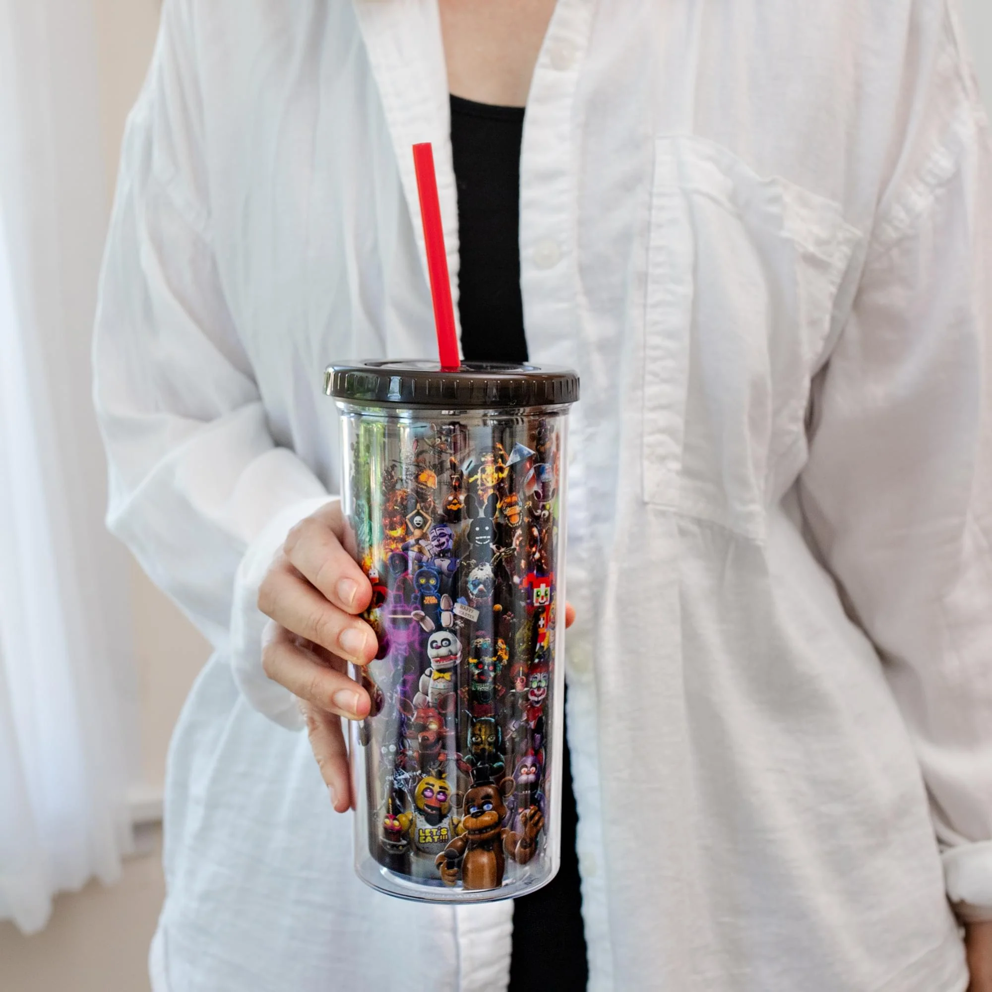 Five Nights At Freddy's Collage 20-Ounce Carnival Cup With Lid and Straw - Image 7