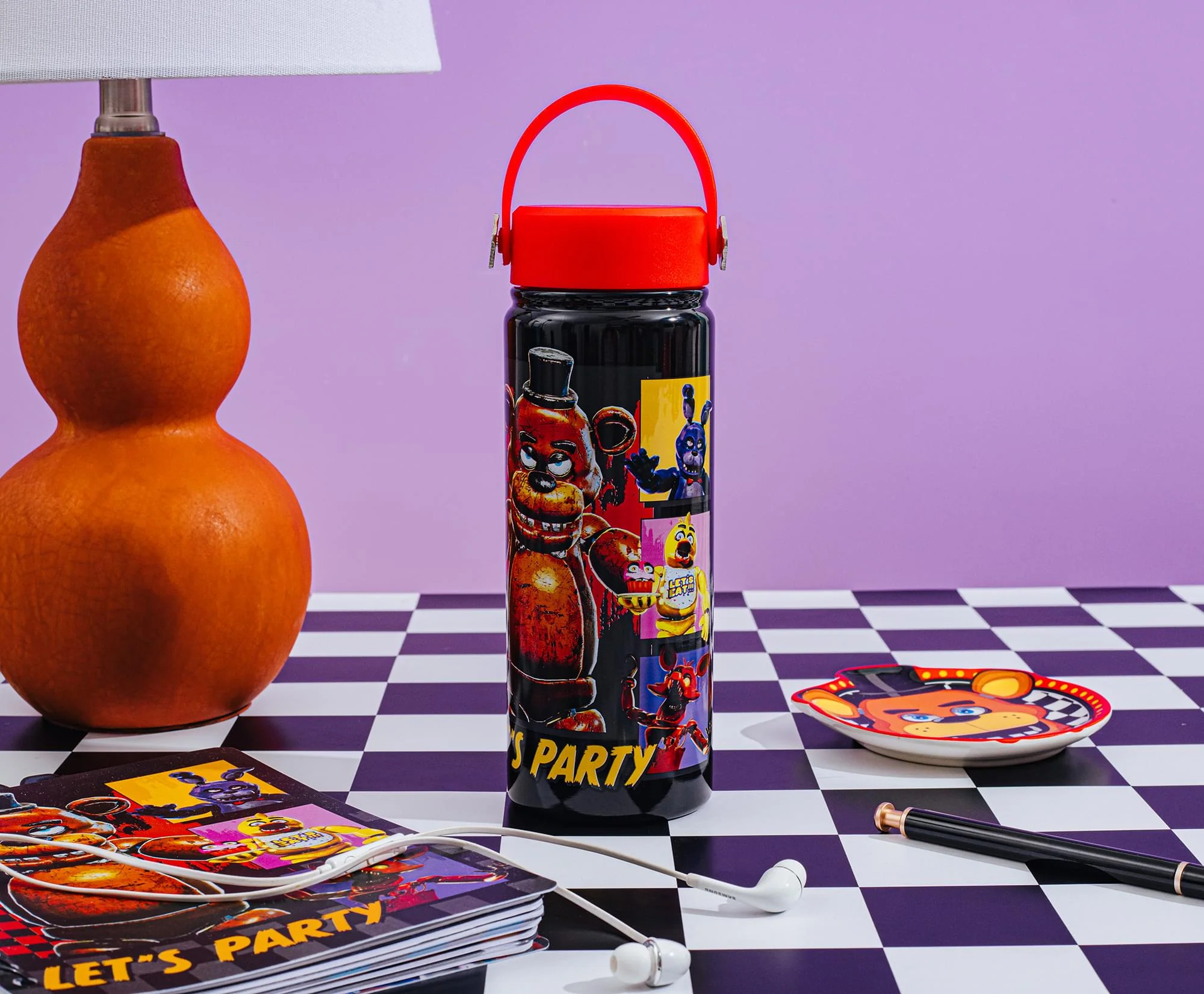 Five Nights At Freddy's "Let's Party" 20-Ounce Stainless Steel Water Bottle - Image 8