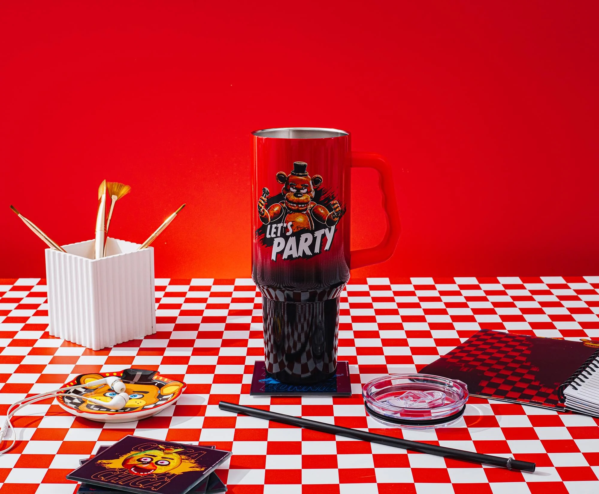 Five Nights At Freddy's "Let's Party" Stainless Steel Tumbler | Holds 40 Ounces - Image 4