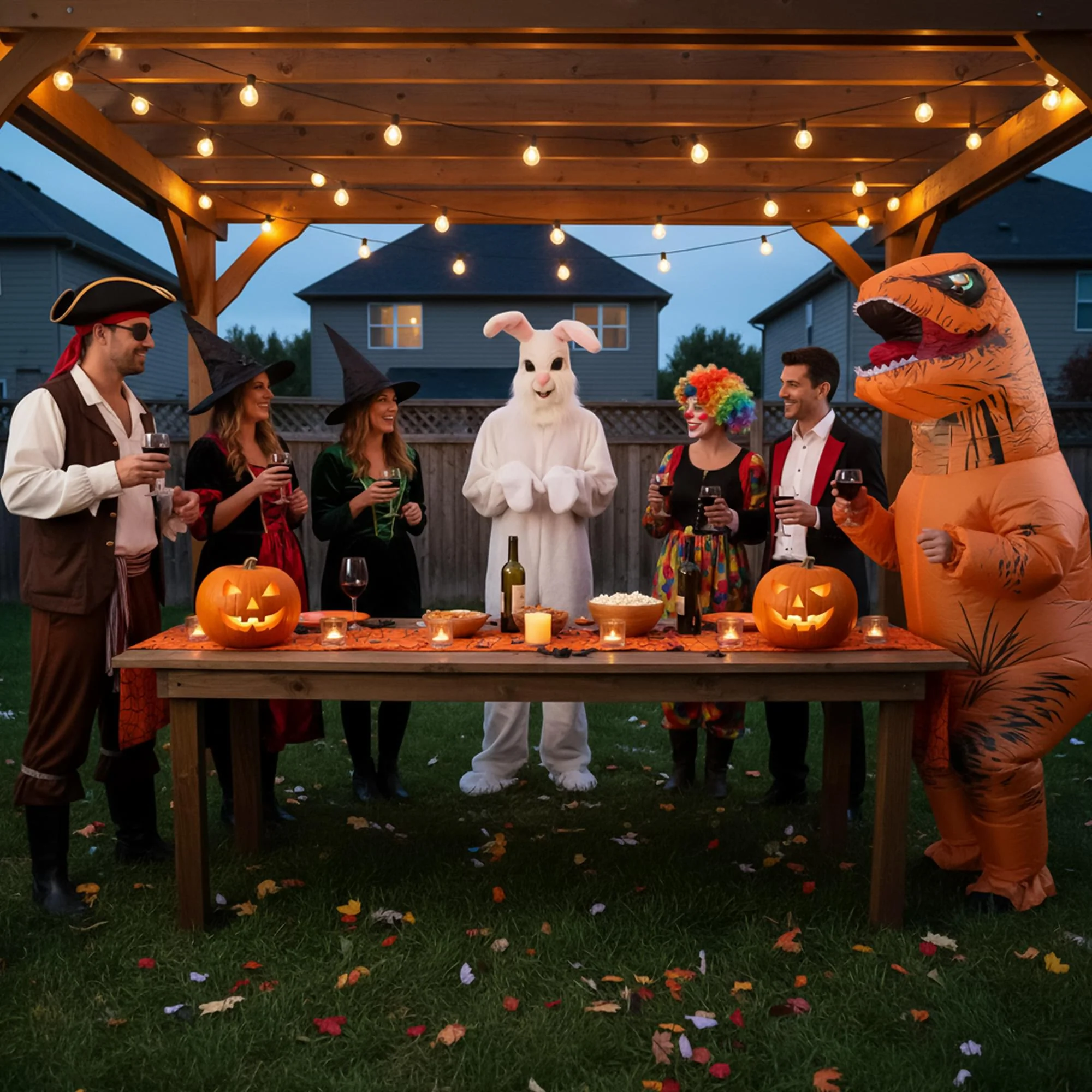 Fluffy Easter Bunny Adult Costume - Image 4