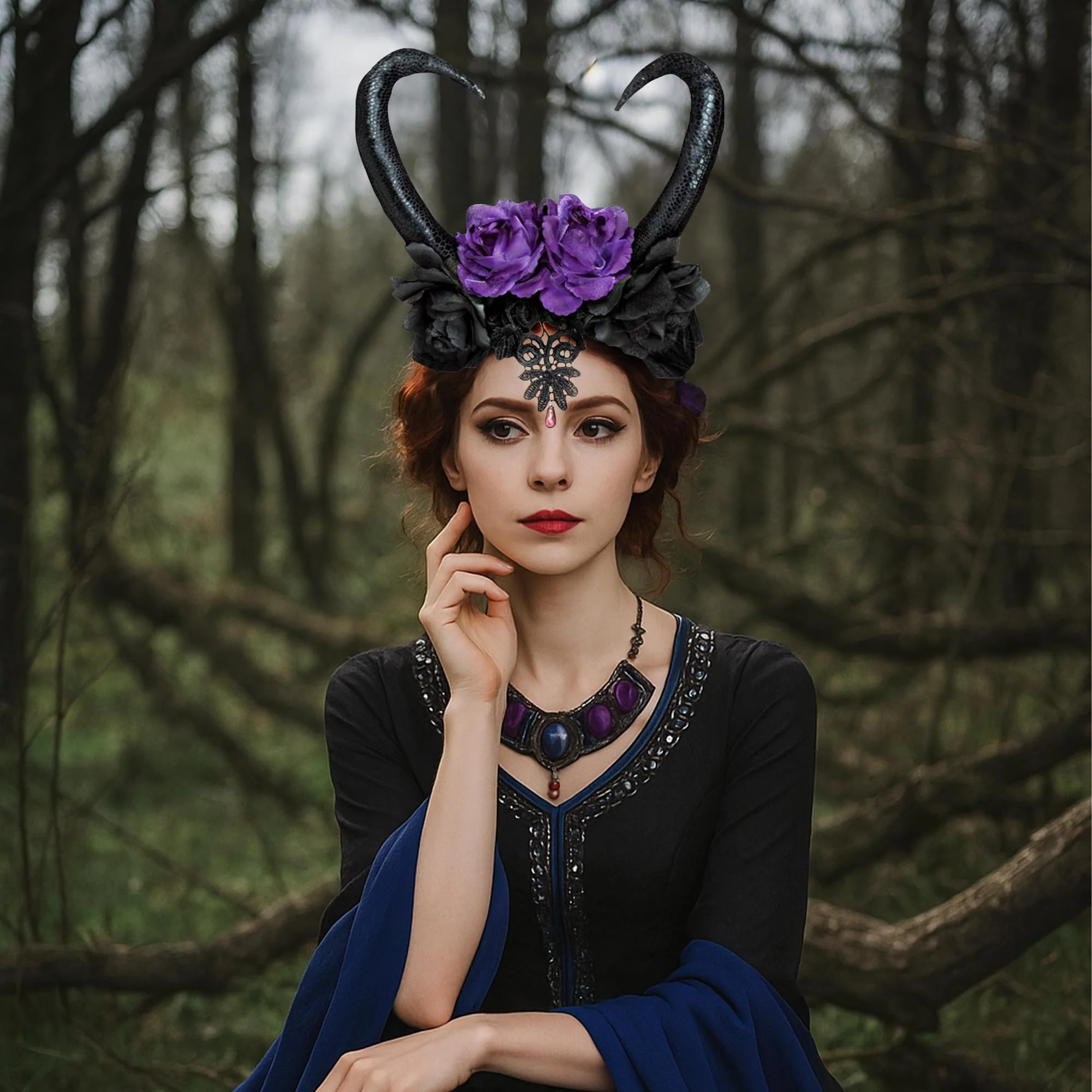 Forest Fairy Queen Adult Costume Headpiece - Image 4