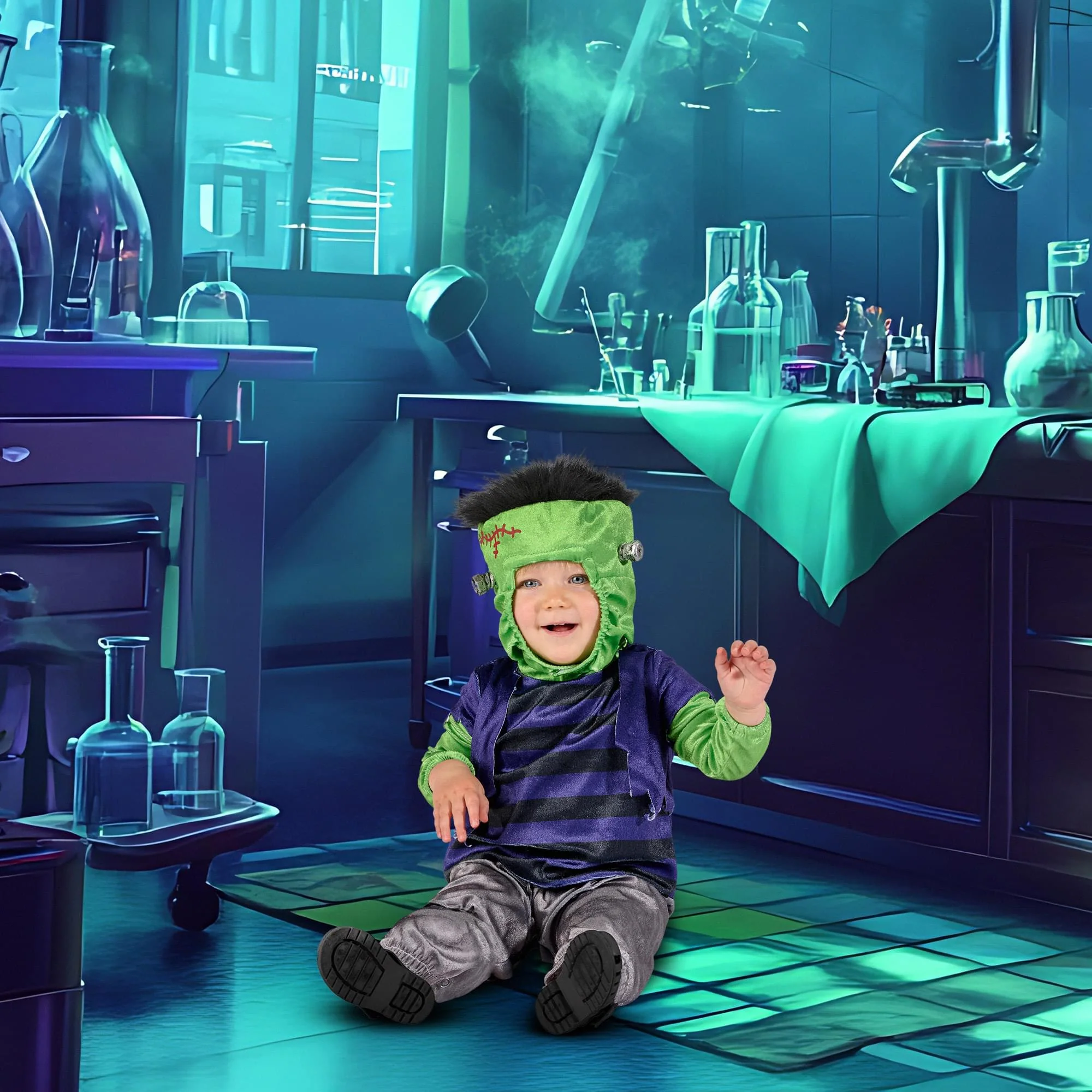 Frankenstein's Monster Baby Costume - Image 4