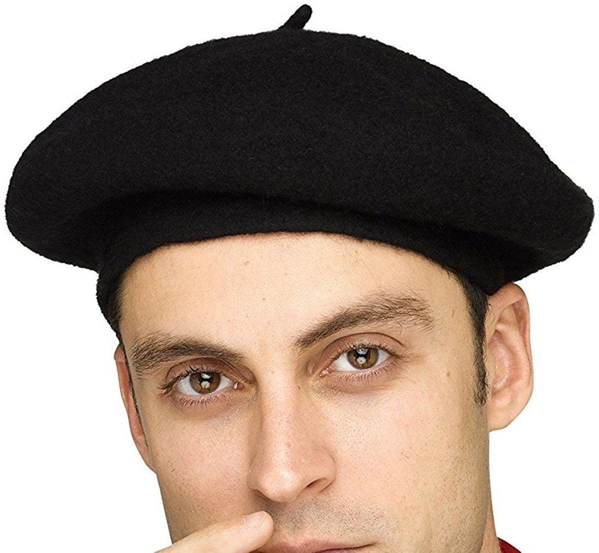 French Beret Black Costume Hat