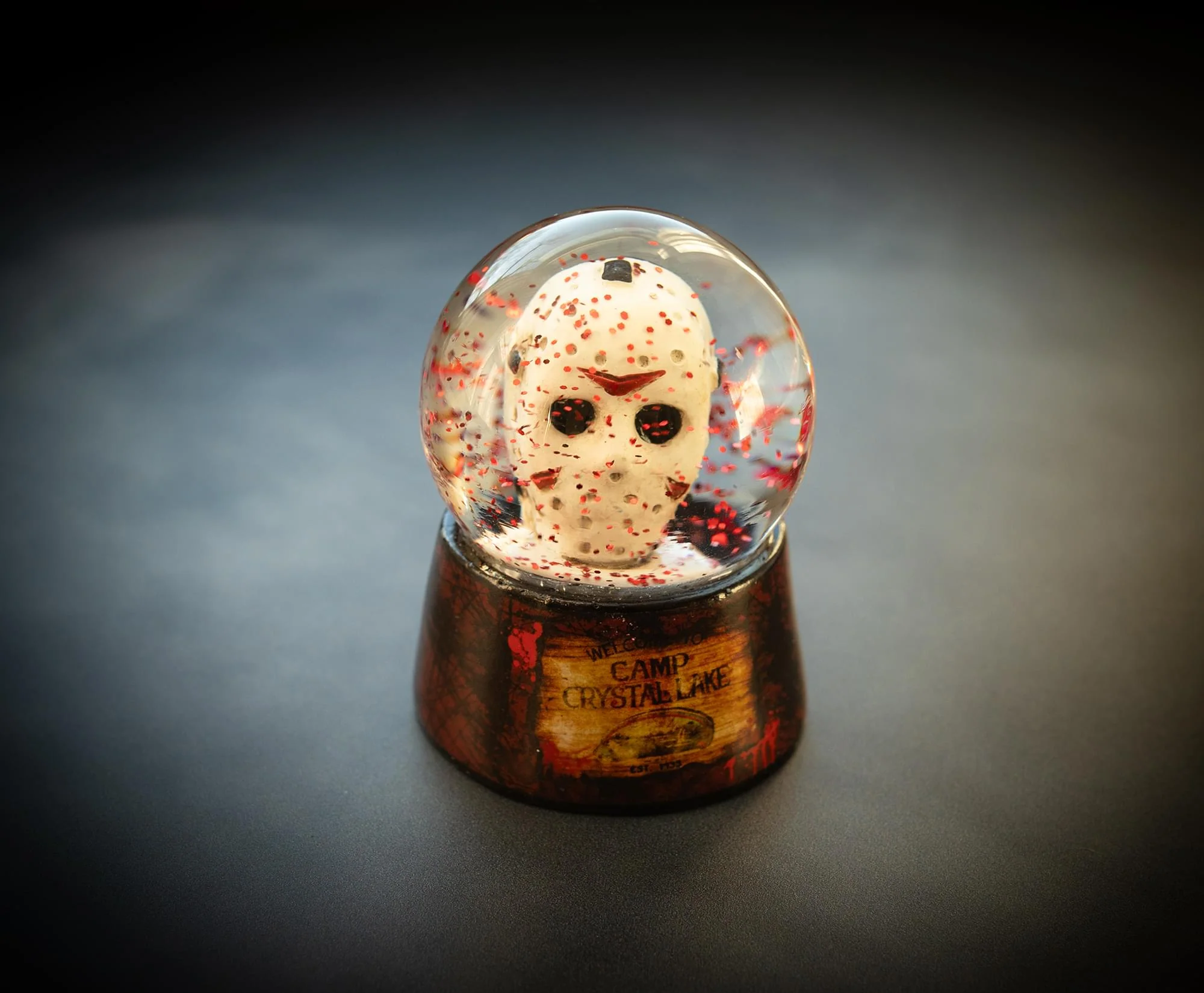 Friday The 13th Jason Voorhees Camp Crystal Lake Mini Snow Globe | 2 Inches Tall - Image 6