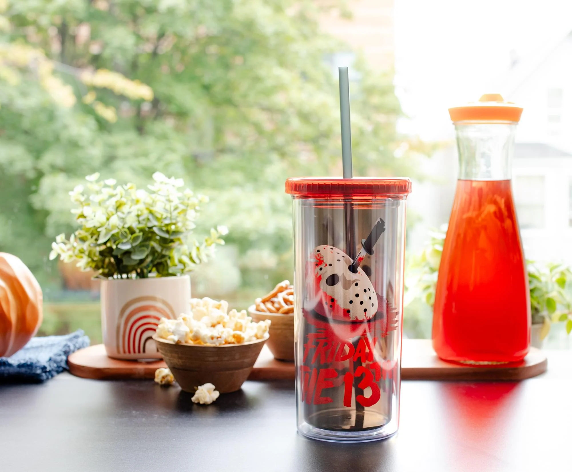 Friday the 13th: The Final Chapter Cold Cup With Lid and Straw | Holds 20 Ounces - Image 3