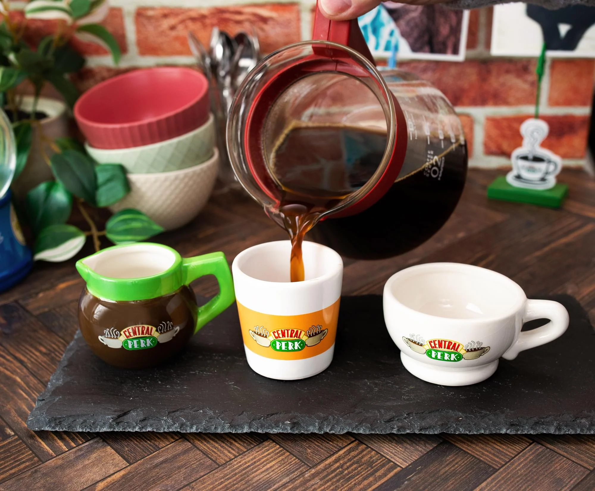 Friends Central Perk 4-Ounce Sculpted Ceramic Mini Cups | Set of 3 - Image 7