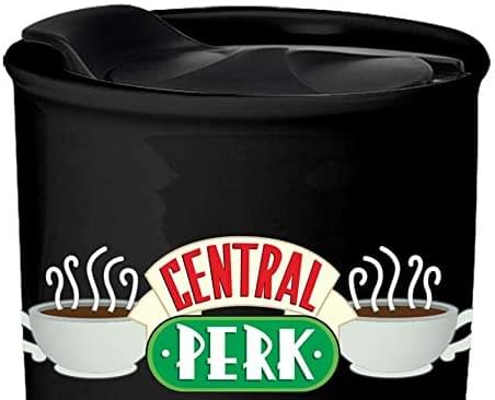 Friends Central Perk Logo Black 10oz Ceramic Doubled Walled Travel Mug - Image 2