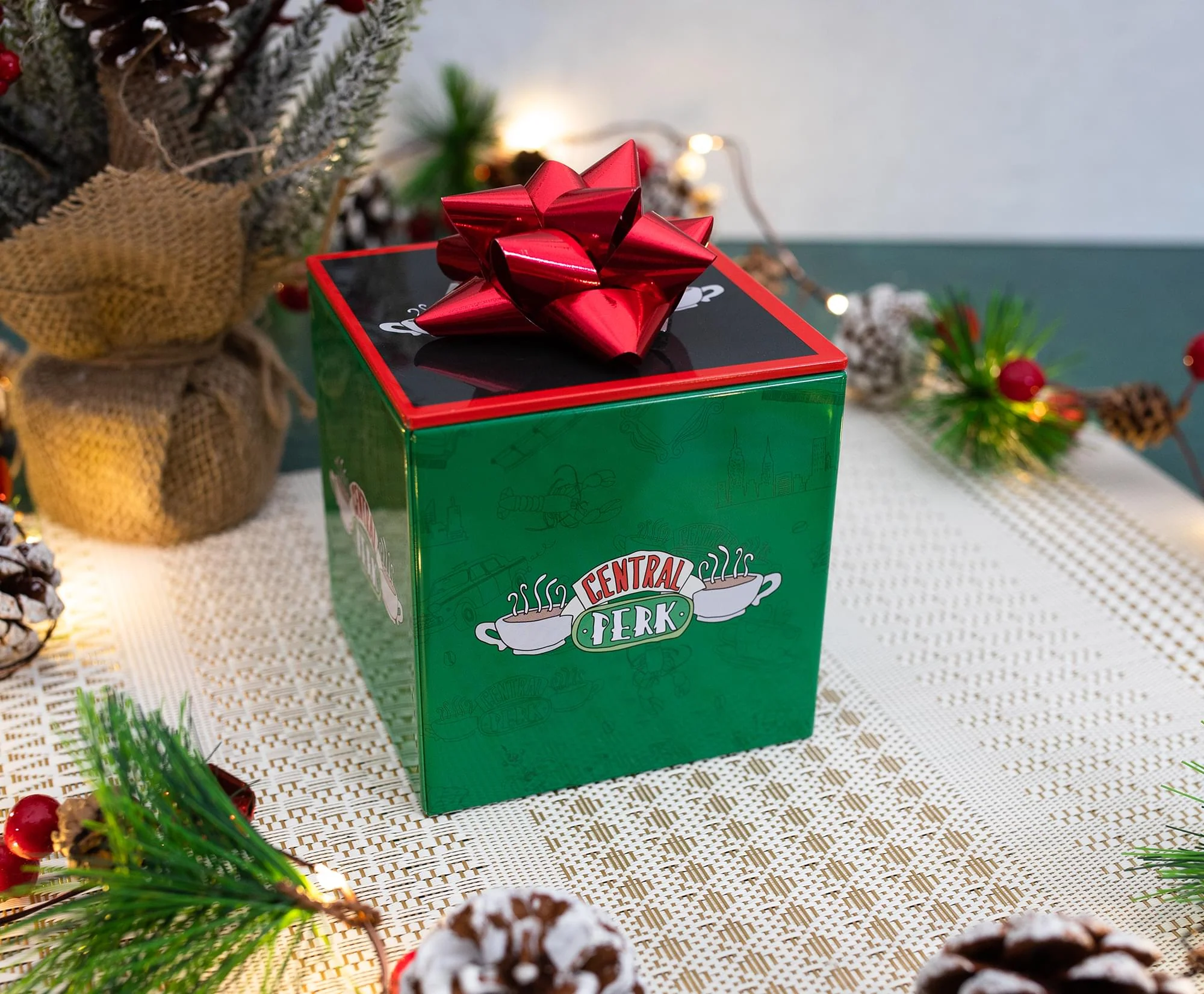 Friends Central Perk Tin Storage Box Cube Organizer with Lid | 4 Inches - Image 3