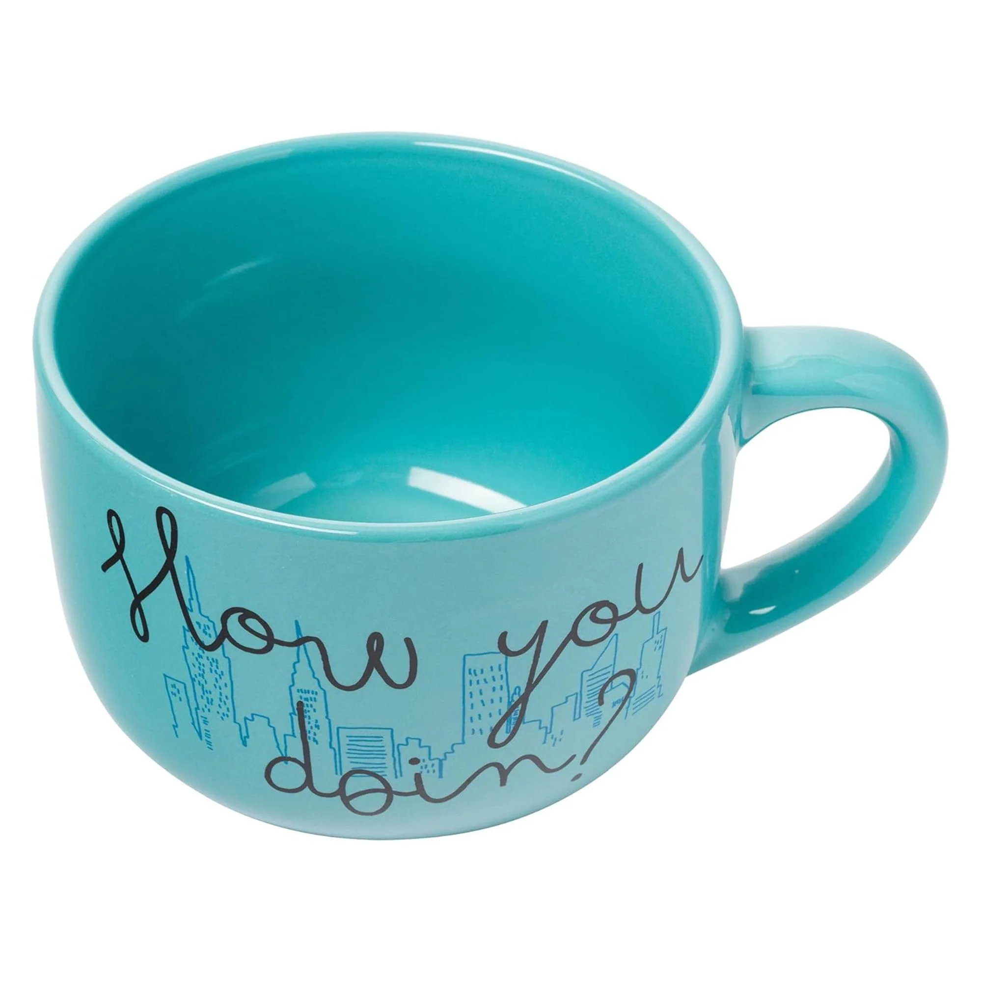 Friends "How You Doin?" 24 Ounce Ceramic Soup Mug with Vented Lid - Image 2