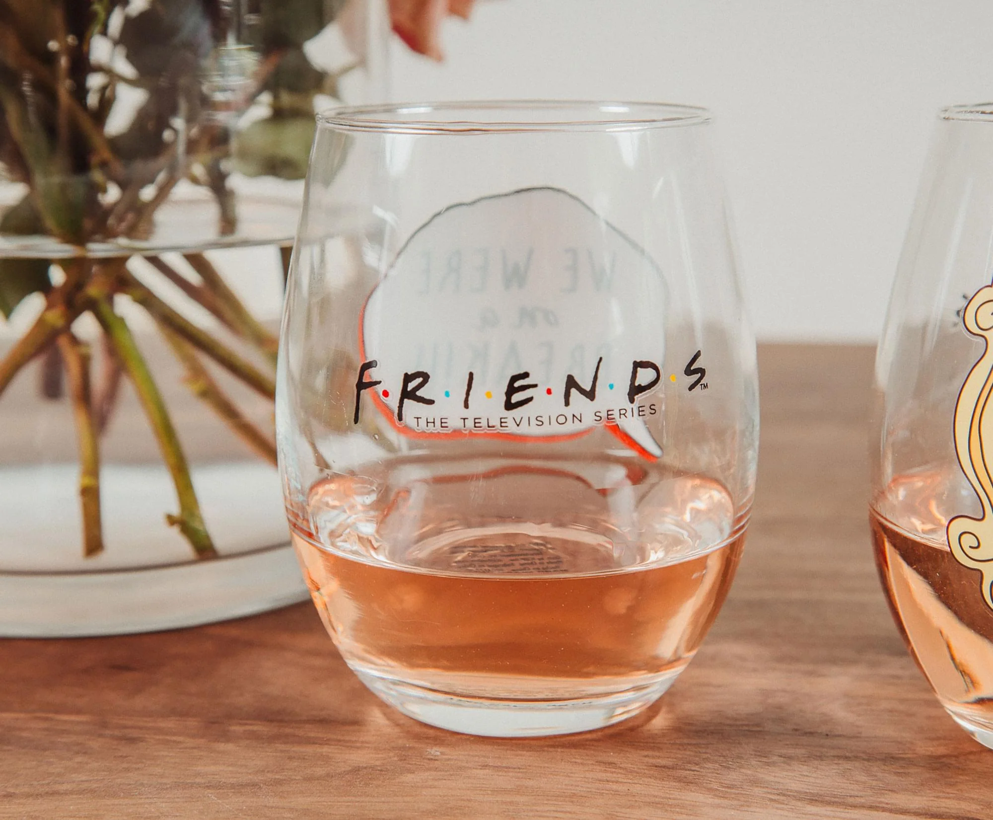 Friends Iconic Quotes 21-Ounce Stemless Wine Glasses | Set of 4 - Image 5