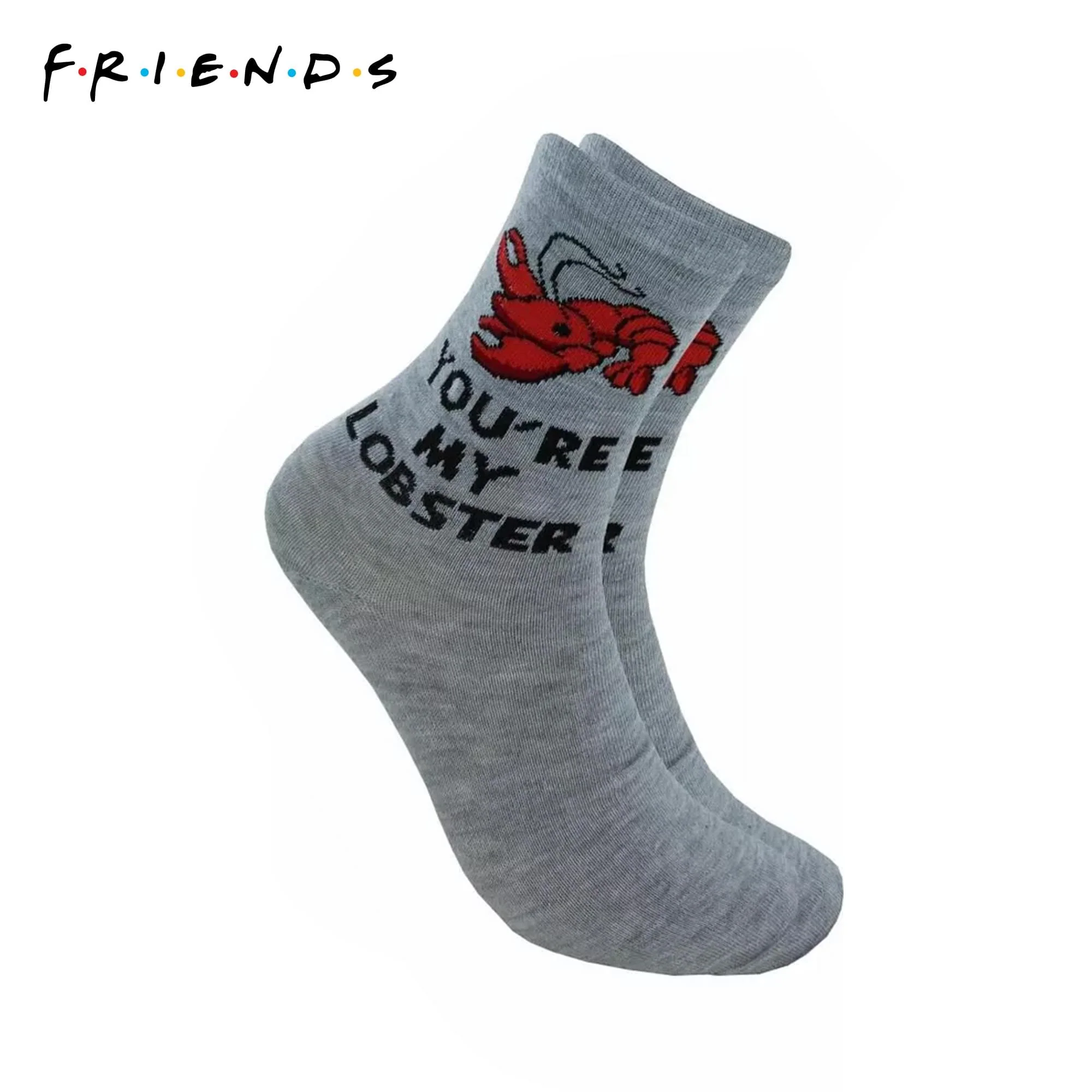 Friends Lobster and Cerntal Perk Novelty Unisex Crew Socks | 2 Pairs - Image 3