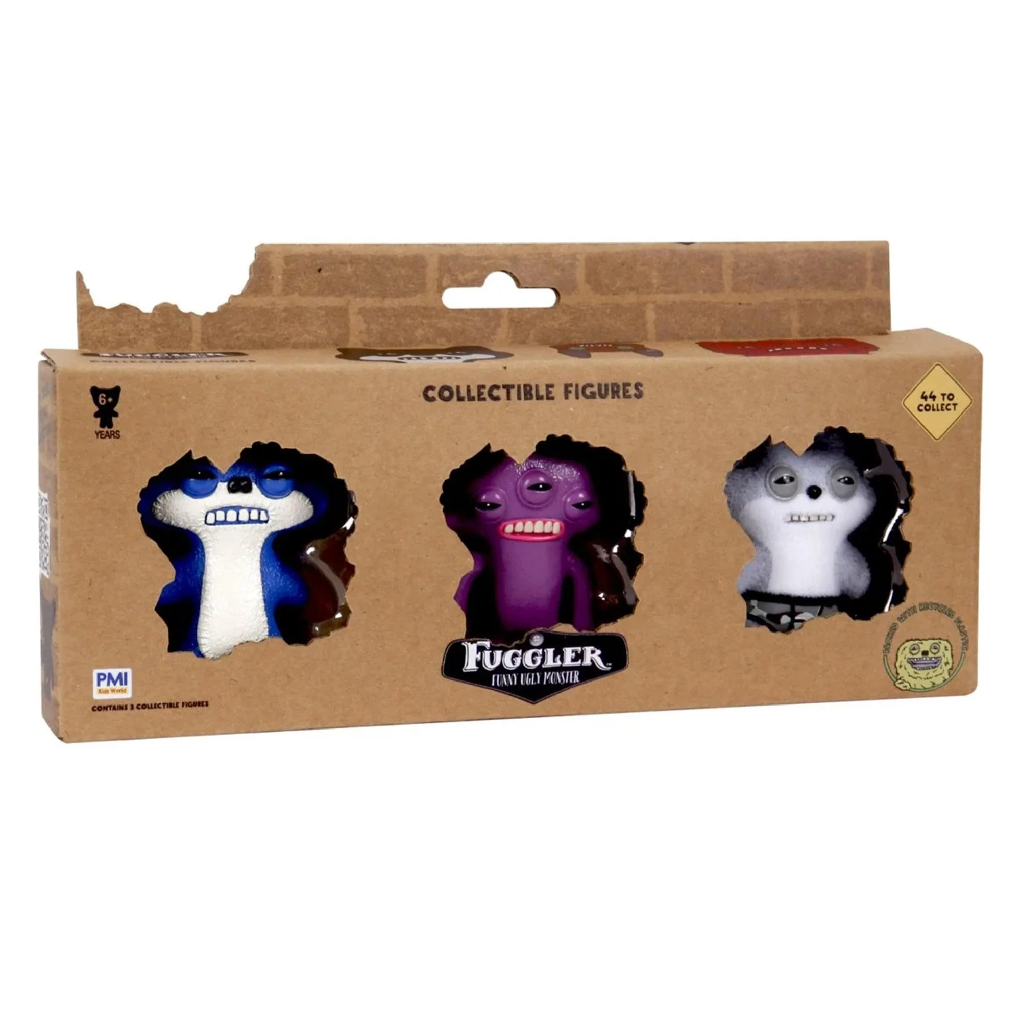 Fuggler 2.5 Inch Figure 3-Pack | Blue/White, Dark Purple, Gray/White - Image 2